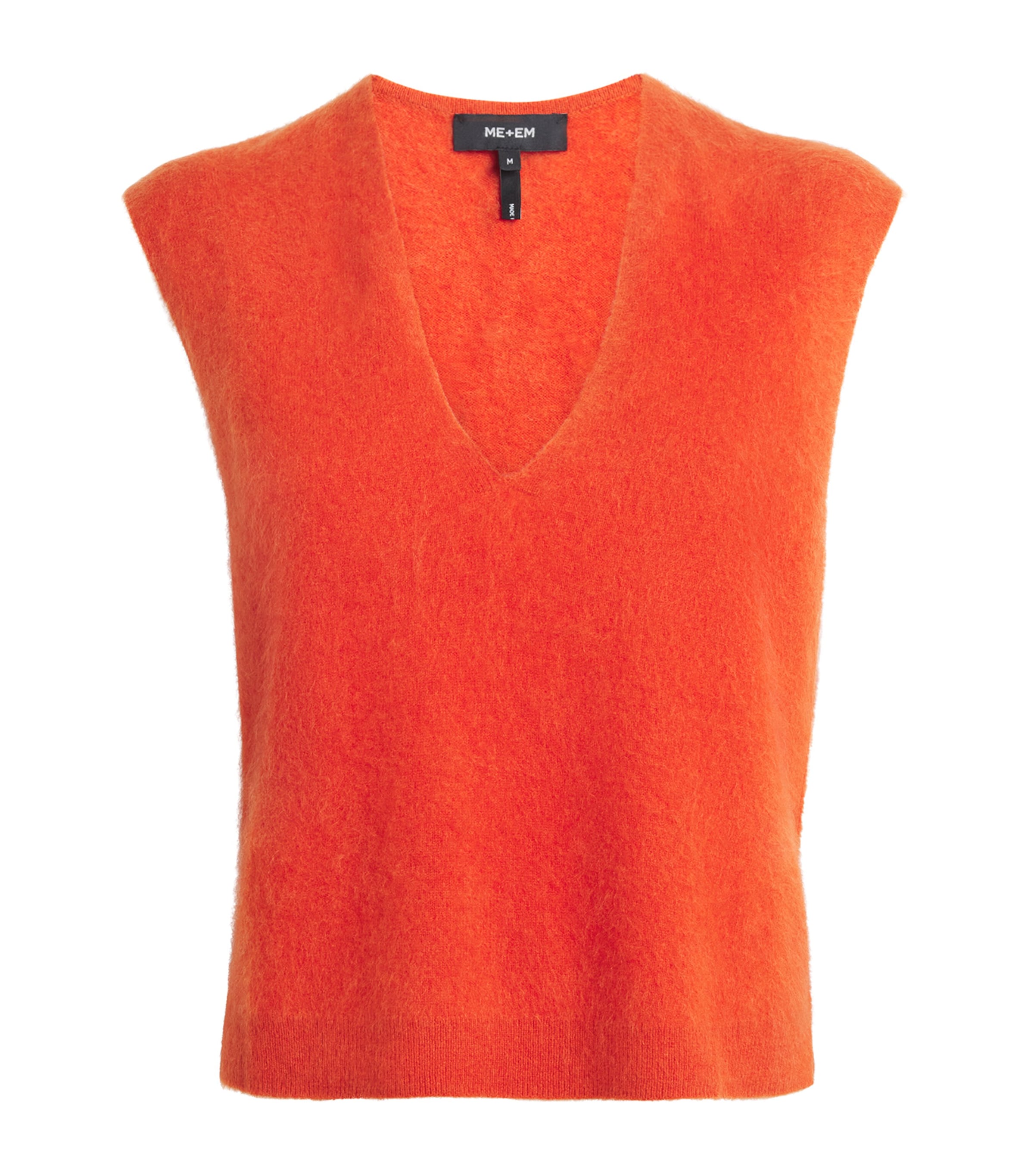 Me+em Cashmere Sweater Vest In Orange