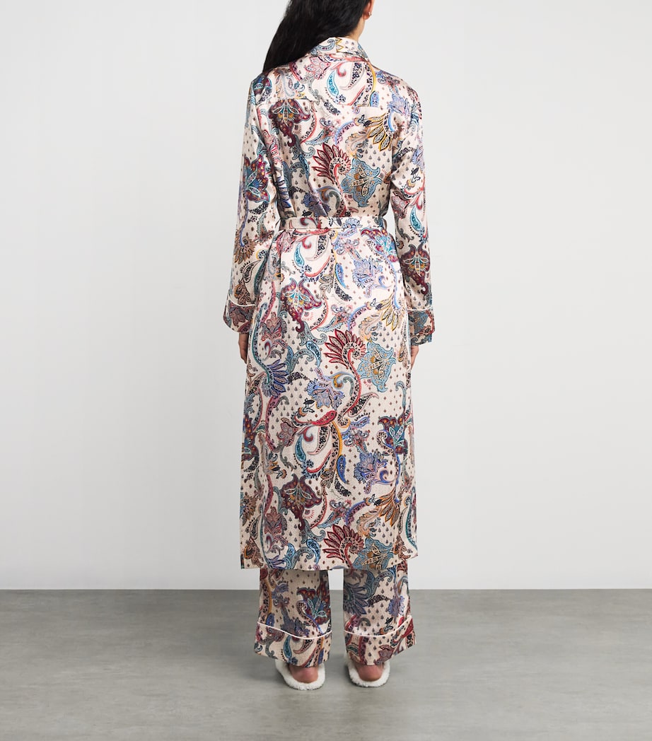 Silk Paisley Night Robe MULTI Image 4