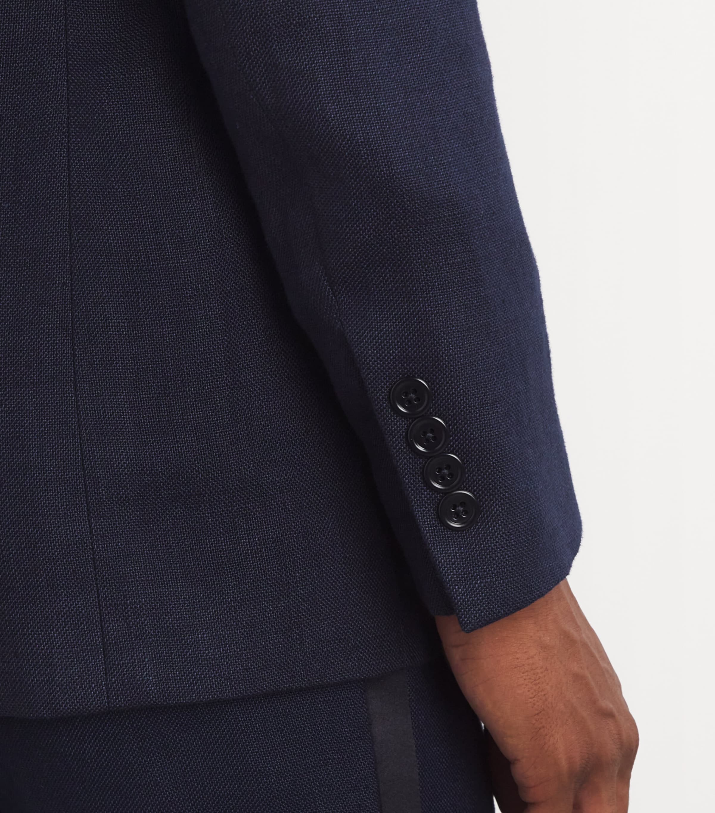 Polo Ralph Lauren Mens Linen Tuxedo Jacket Navy Image 6
