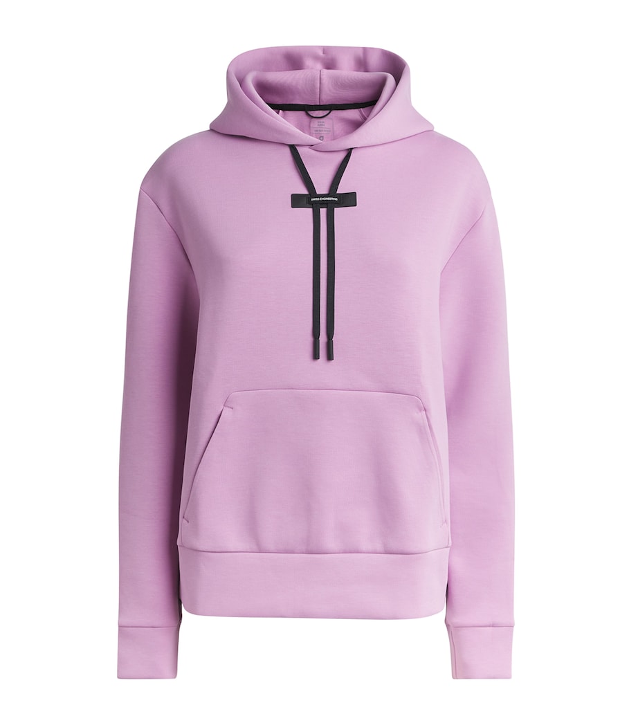 On Womens Cotton-Blend Focus Tech Hoodie Pink Image 1