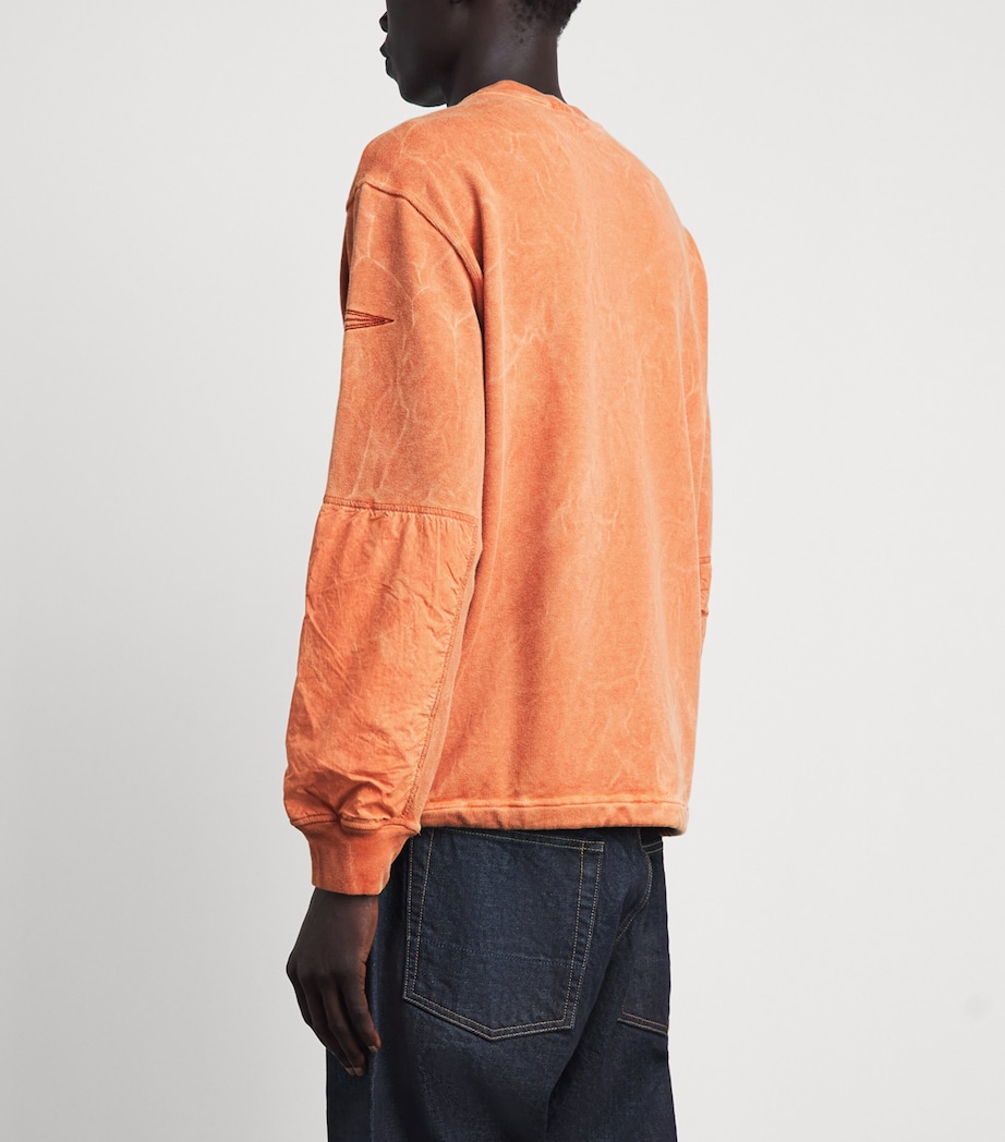 Stone Island Mens Cotton Dyed Vanisé Sweatshirt Image 5