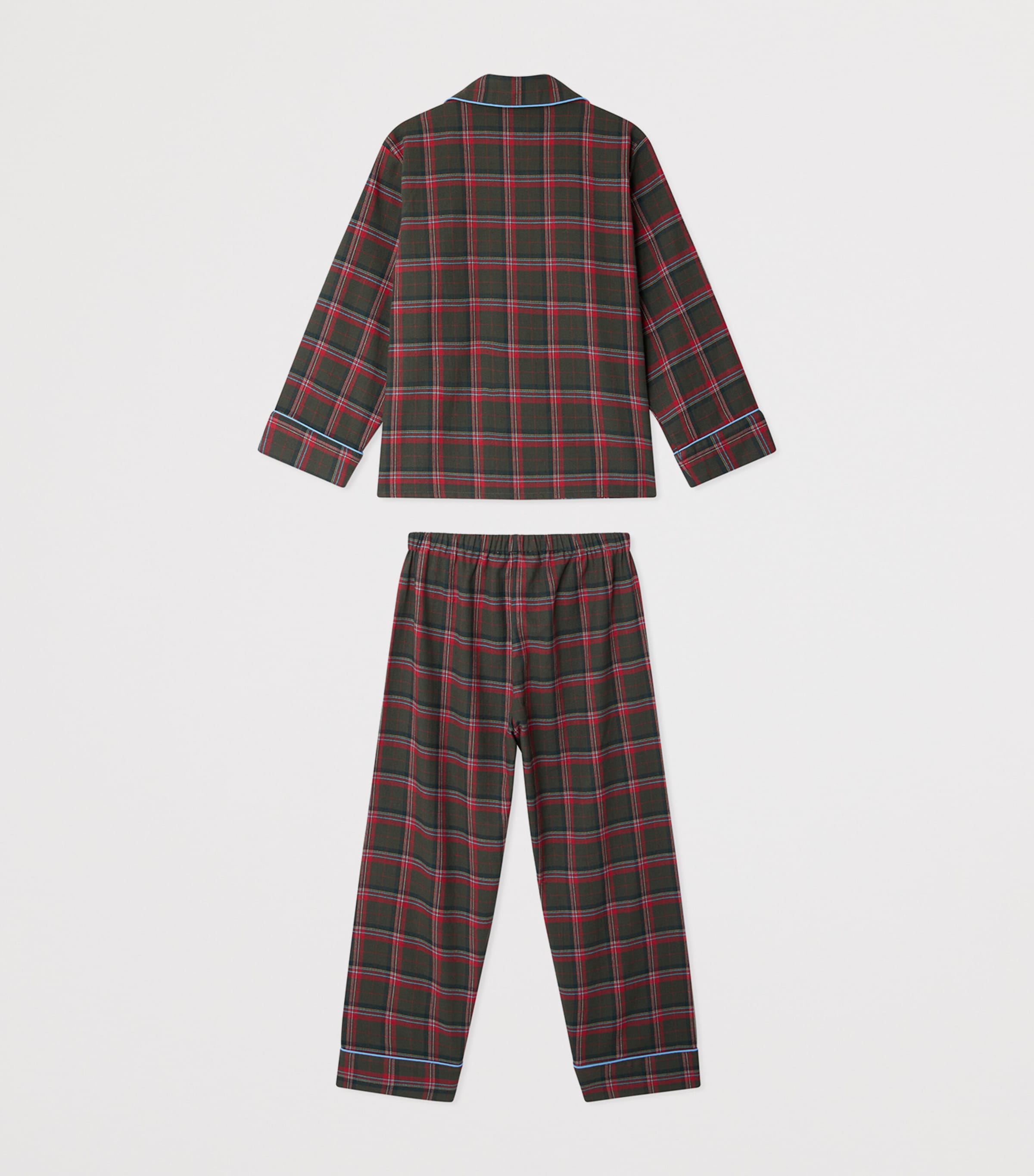 Cotton Plaid Pyjama Set (4-8 Years) CA KAKI FONCE Image 2