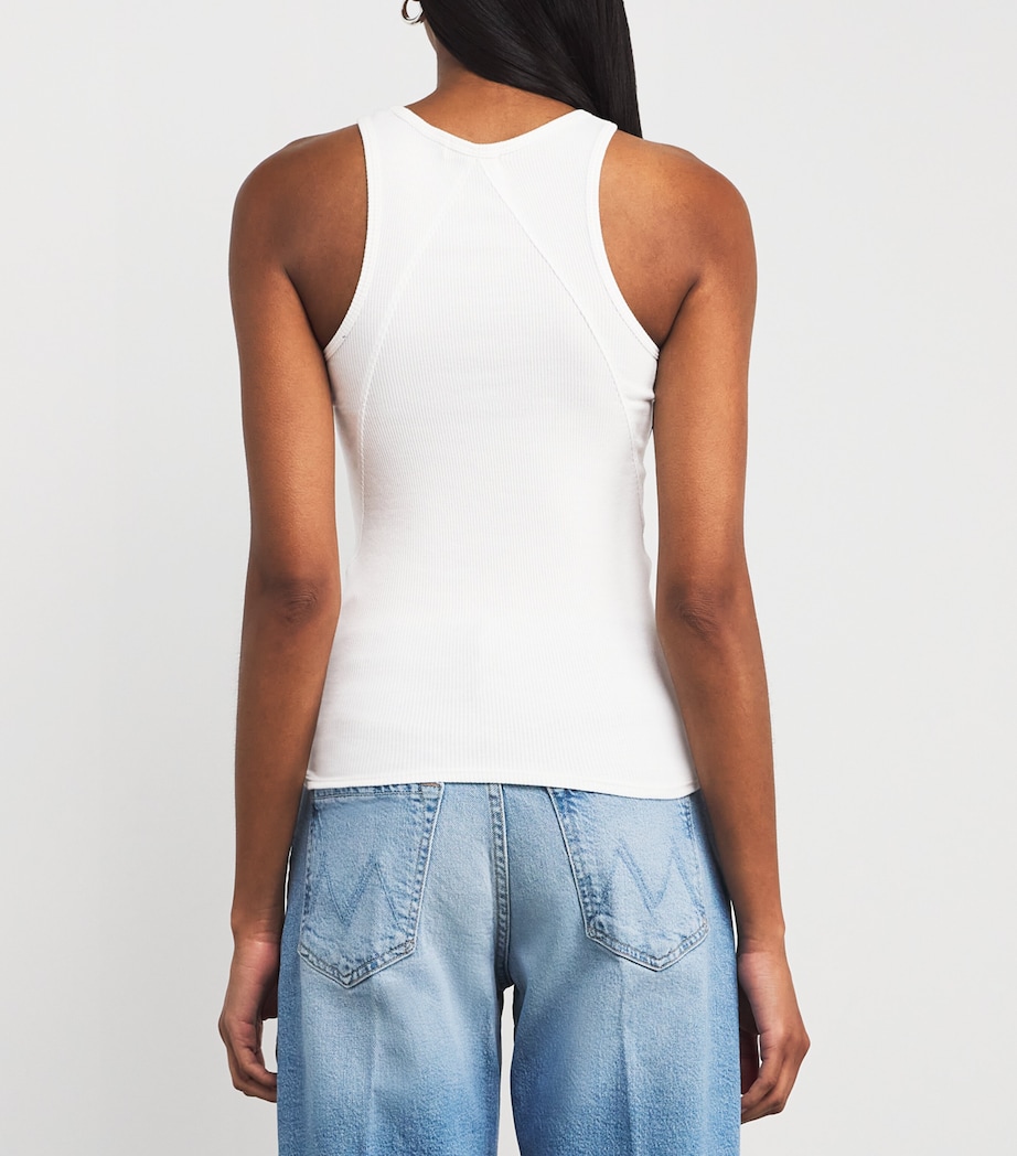 The Essential Rib Tank Top WHITE Image 4
