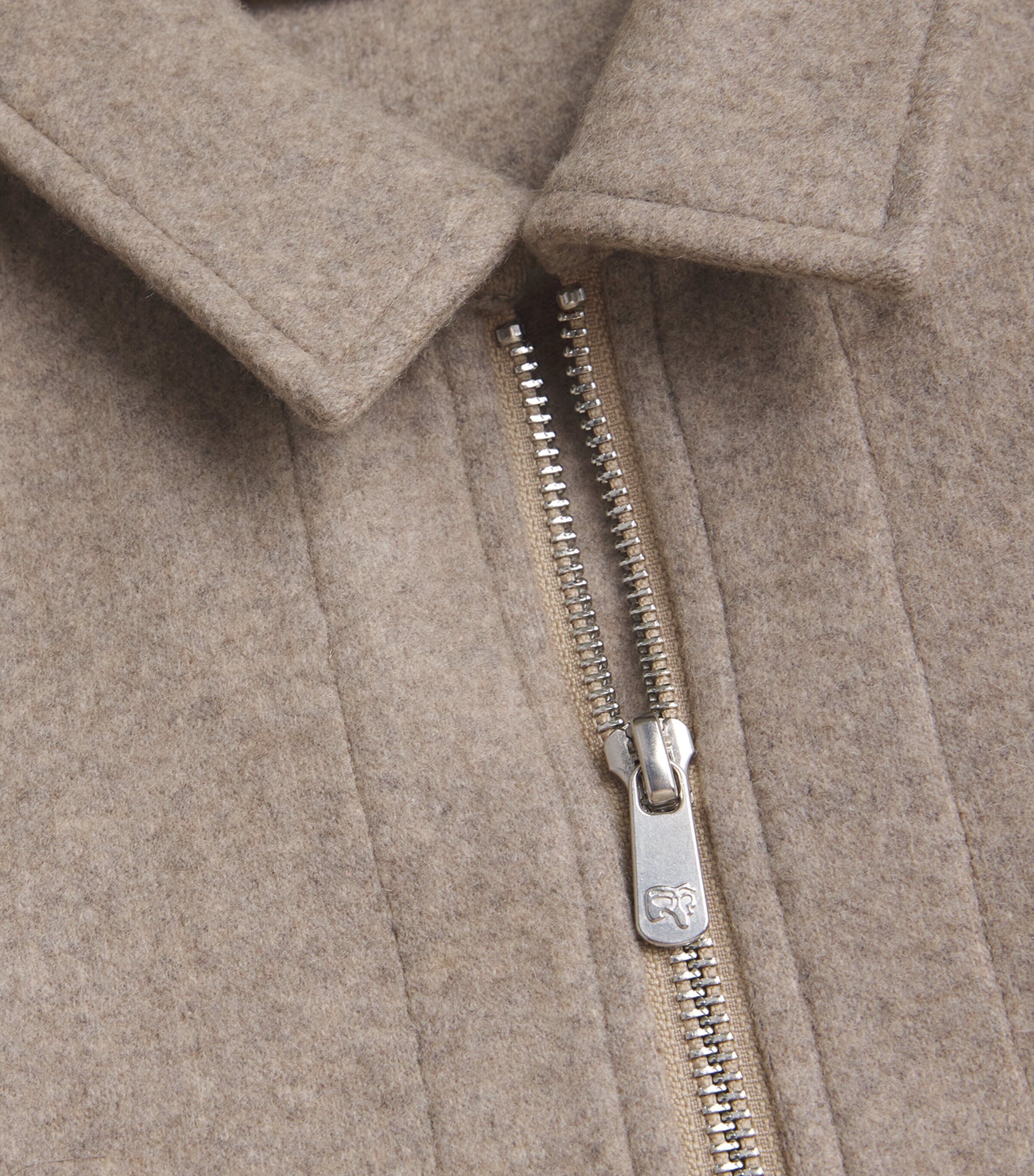 Marco Pescarolo Mens Cashmere 2-Way Zip Jacket Beige Image 5