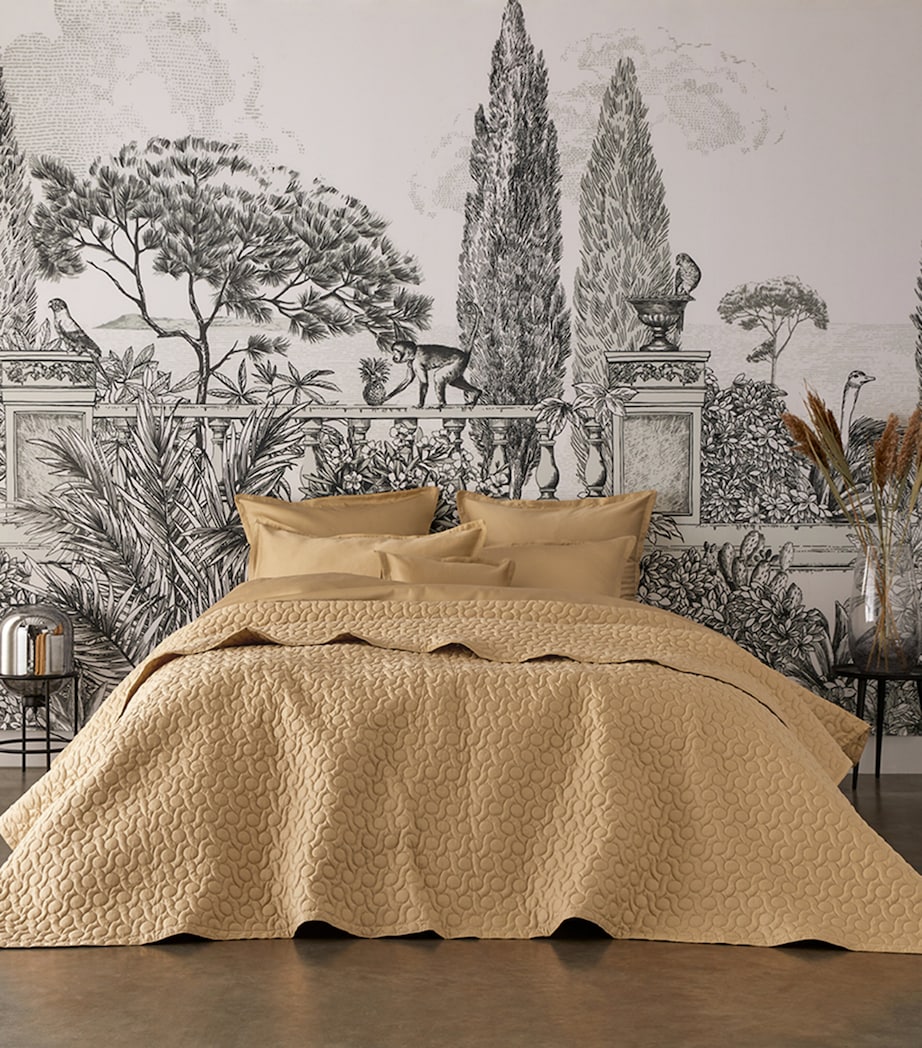 Alexandre Turpault Quilted Poesie King Bedspread (260cm x 240cm) Gold Image 2