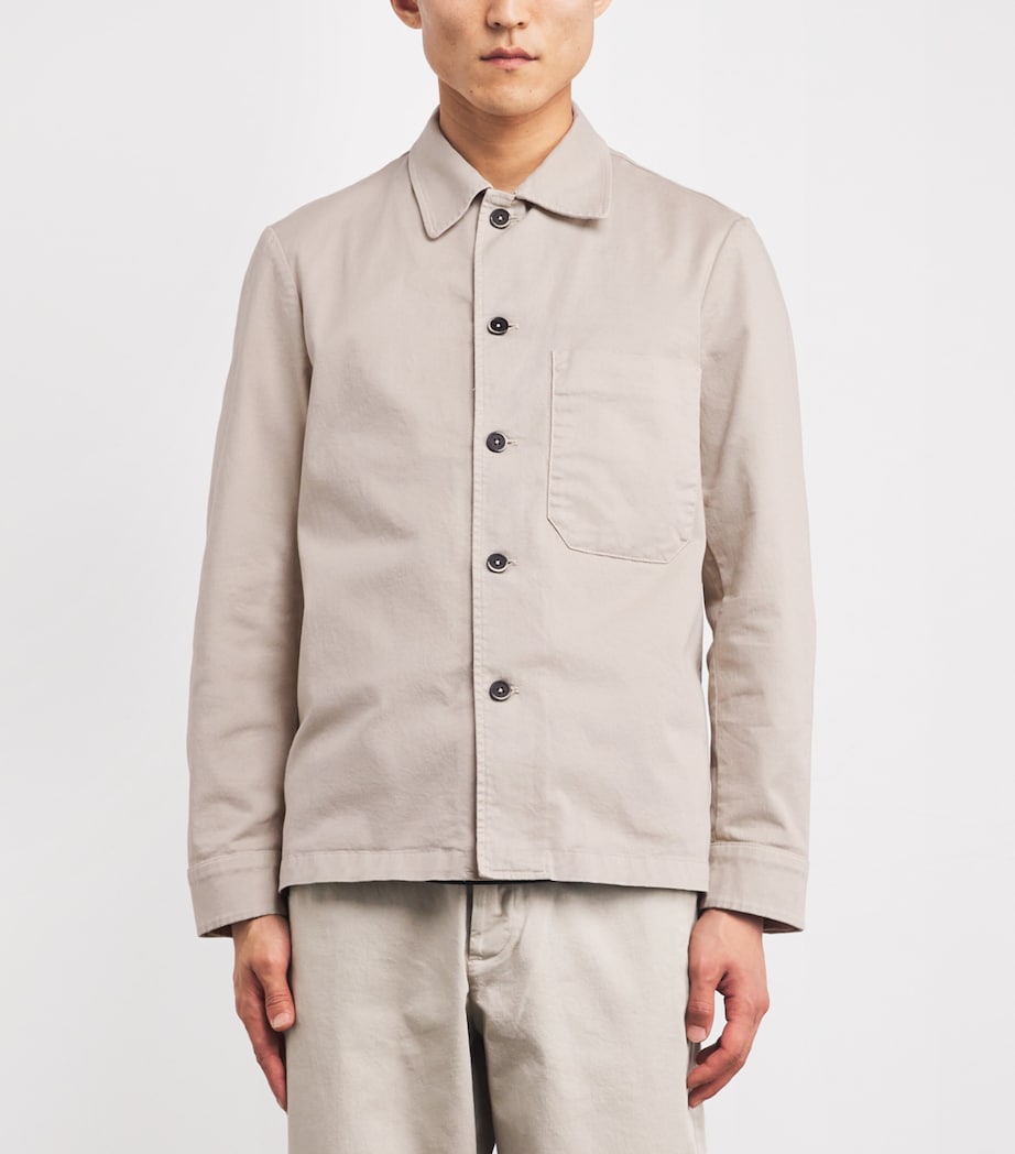 Stretch-Cotton Overshirt 530 SASSO Image 3
