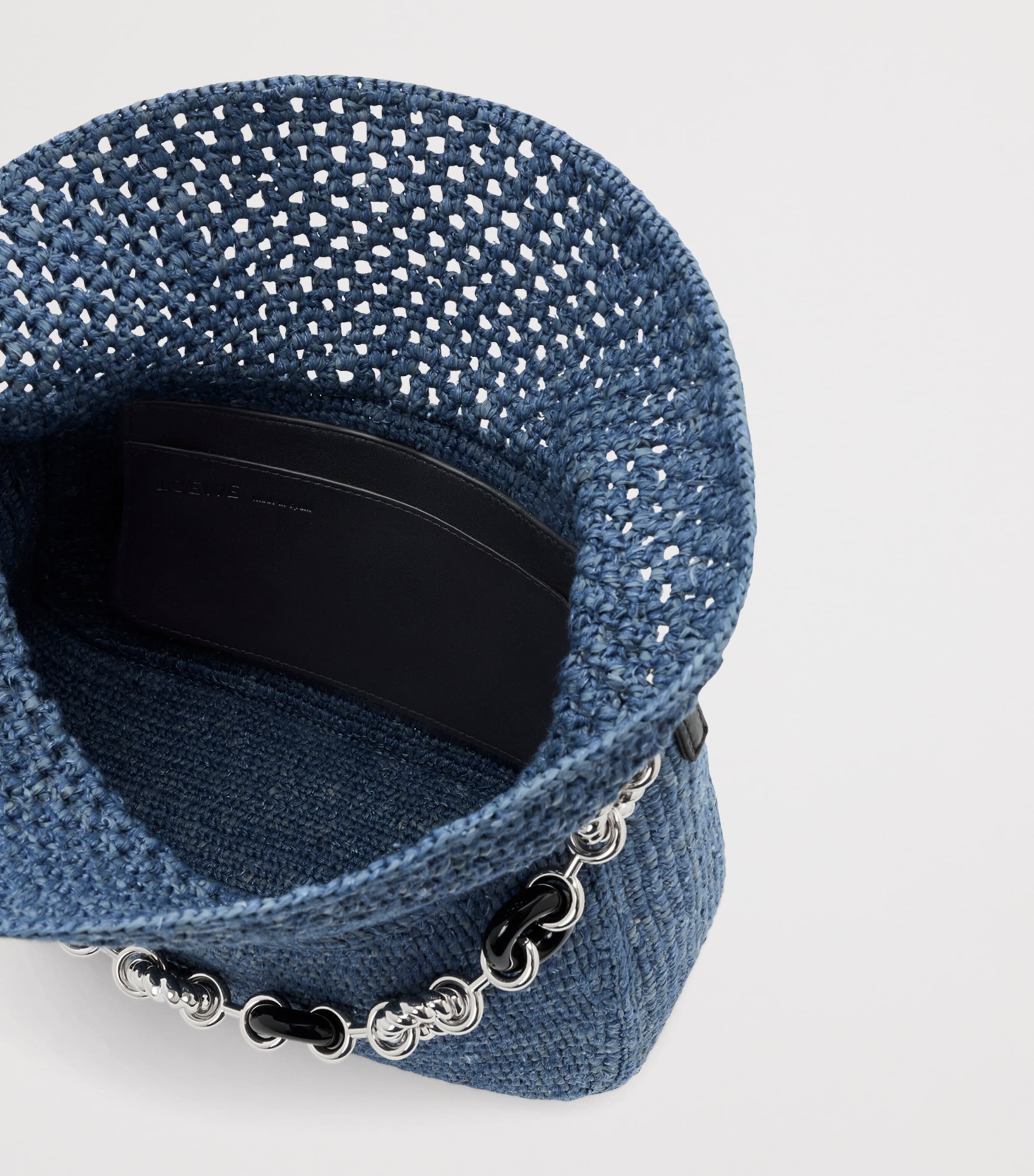 LOEWE x Paula's Ibiza Medium Crochet Ola Bag Shoulder Bag Denim Blue Image 8