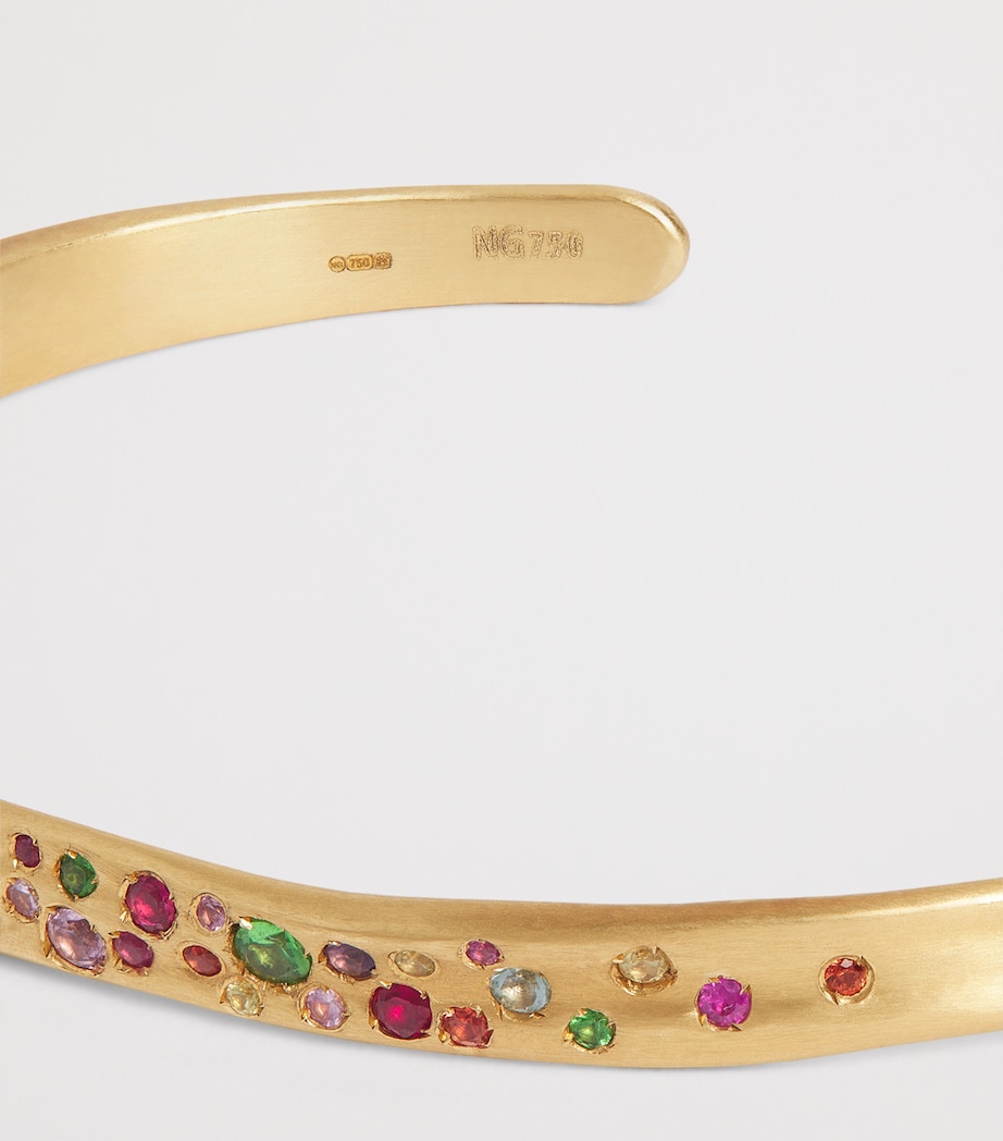 Yellow Gold and Sapphire Malak Cuff YELLOW GOLD Image 4