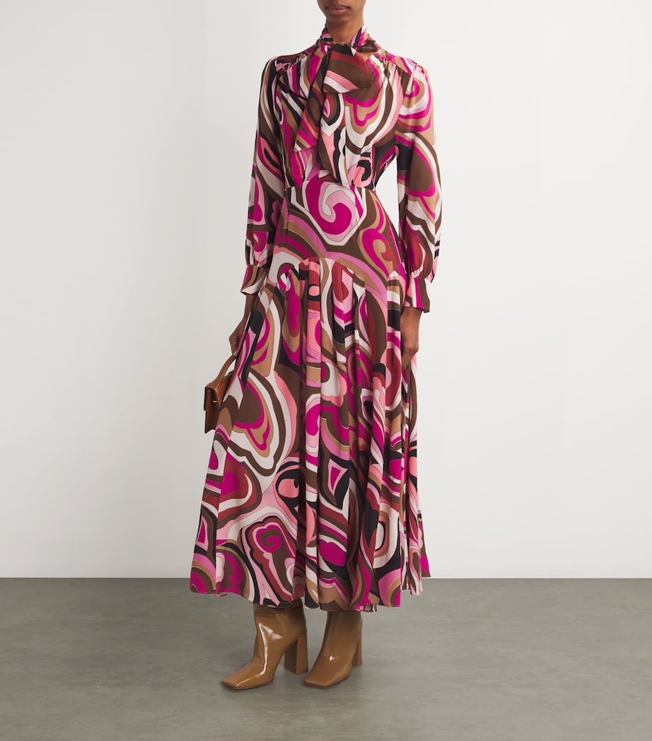 Marigold Midi Dress MARBLE PINK Image 2