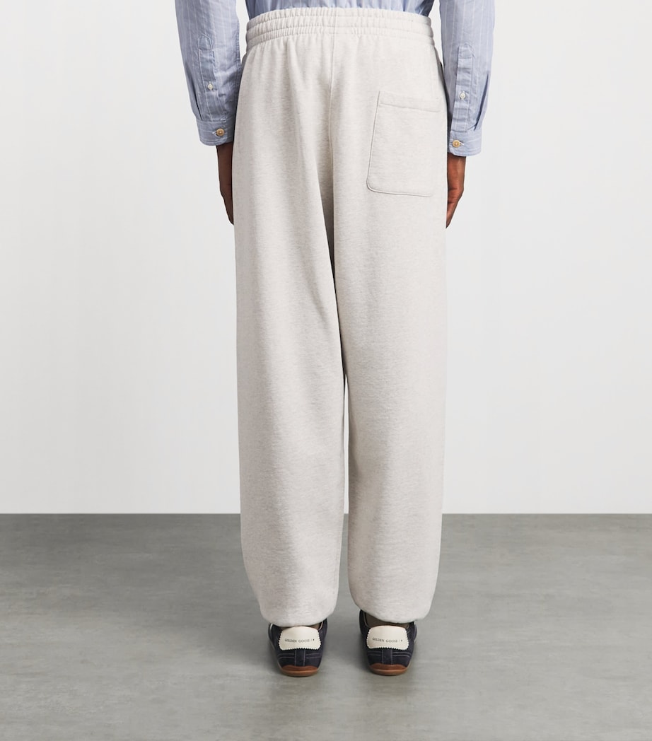 Drôle de Monsieur Mens Cotton Fleece Slogan Sweatpants Grey Image 5