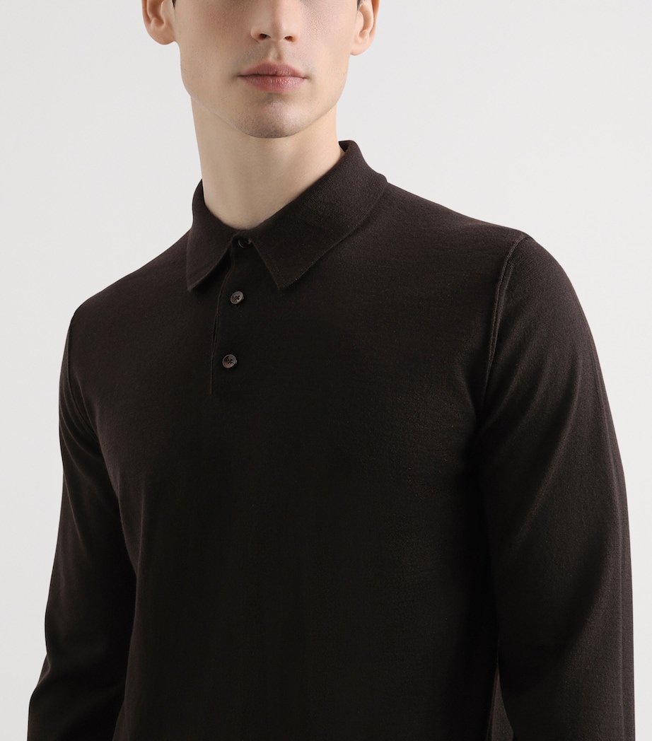 Cashmere Polo Sweater M0682-EBONY Image 2