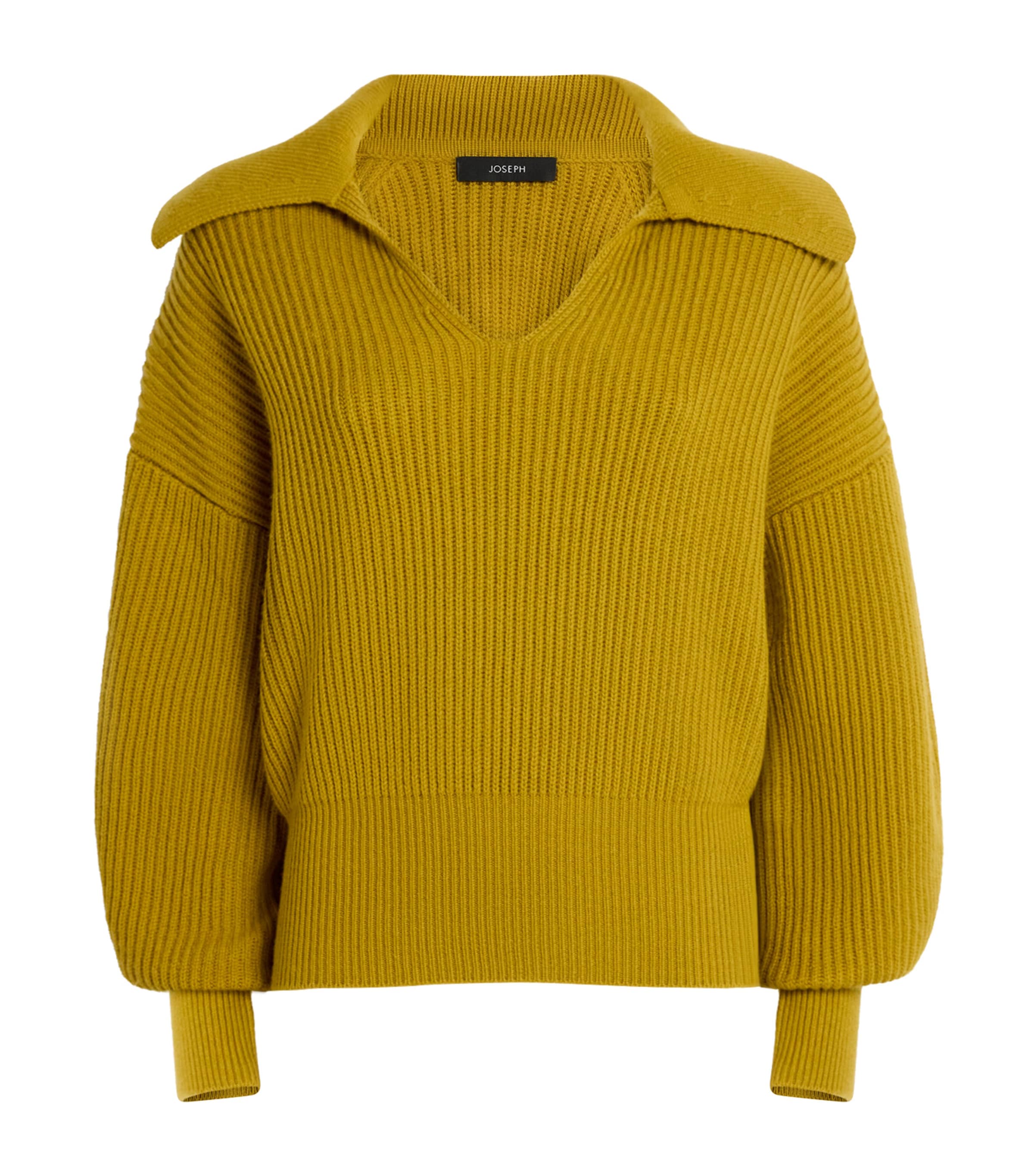 Joseph Merino Wool-cashmere-silk Cardigan-stitch Sweater In Gold