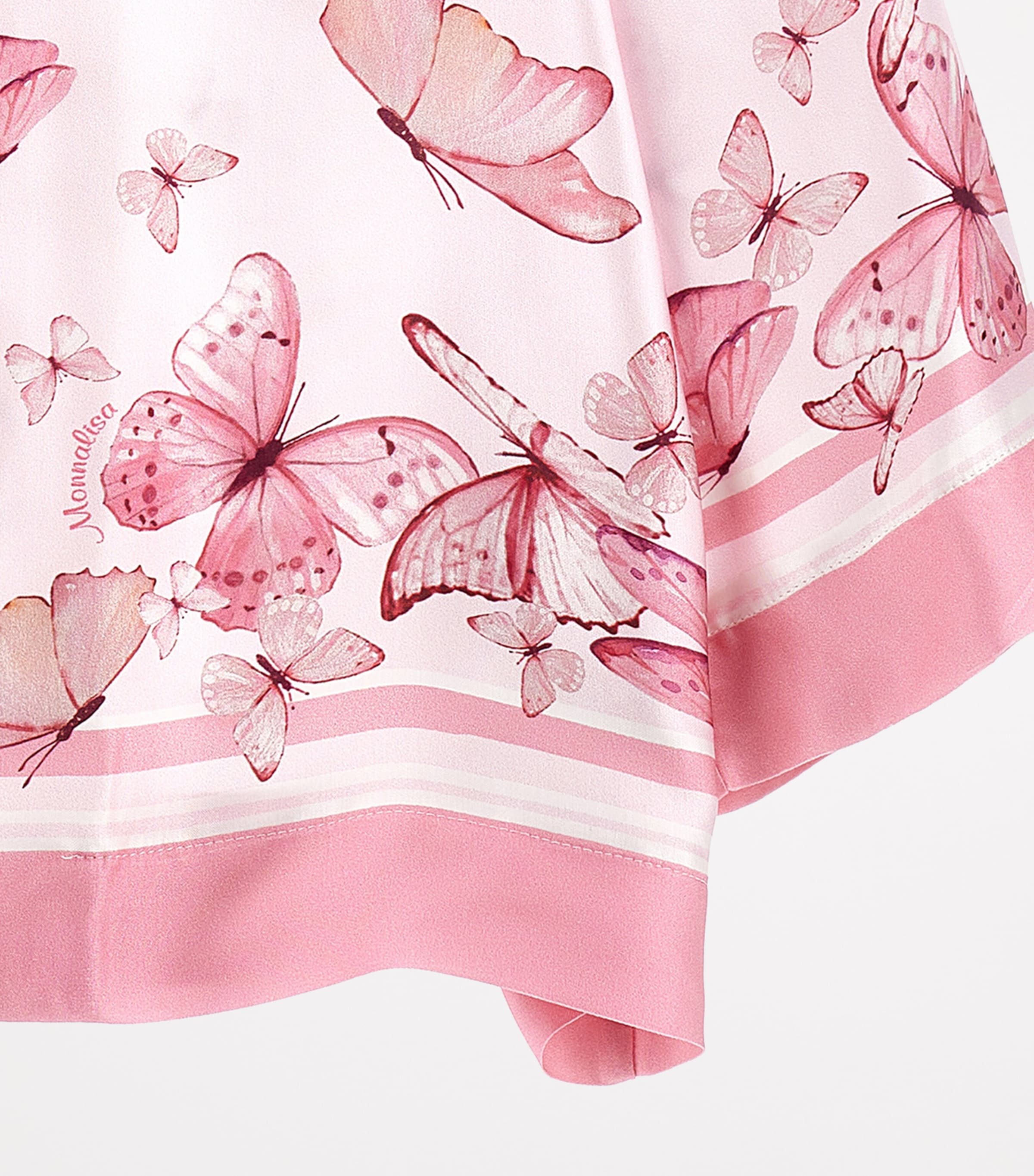 Satin Butterfly Print Shirt (2-16 Years) ROSA FAIRYTALE Image 3