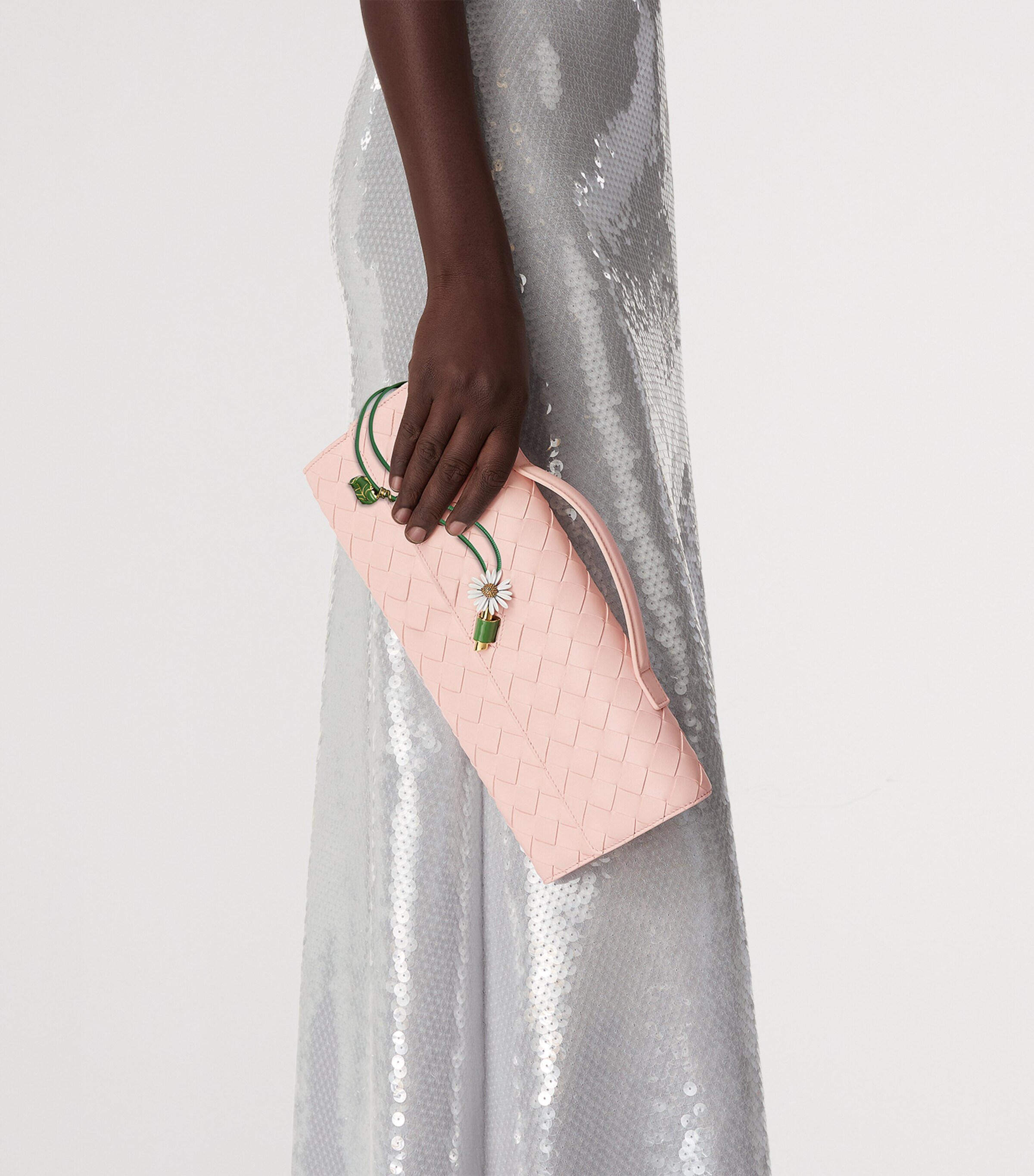 Bottega Veneta Leather Andiamo Clutch Bag Image 2