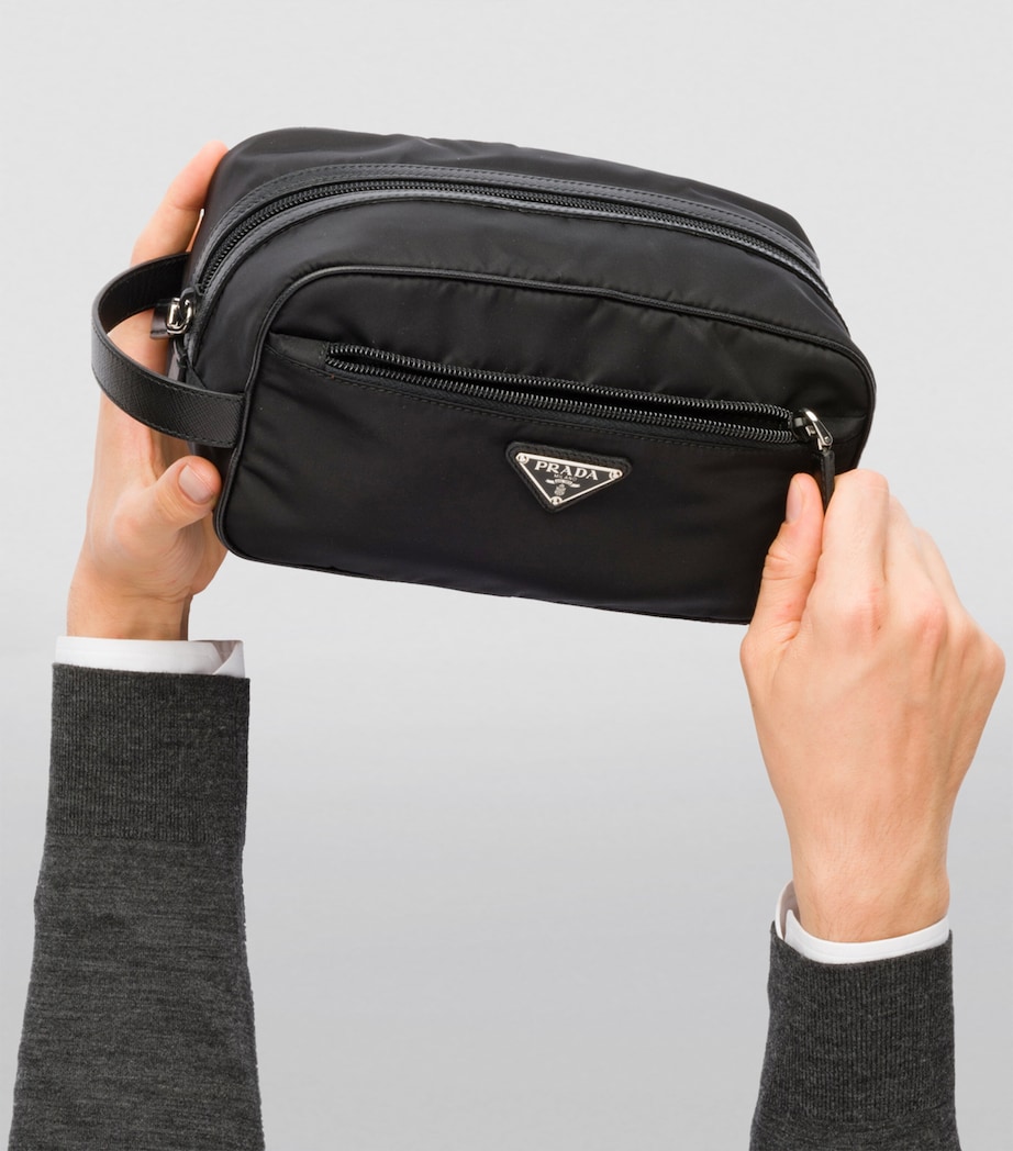 Prada Re-Nylon and Saffiano Leather Wash Bag Image 5