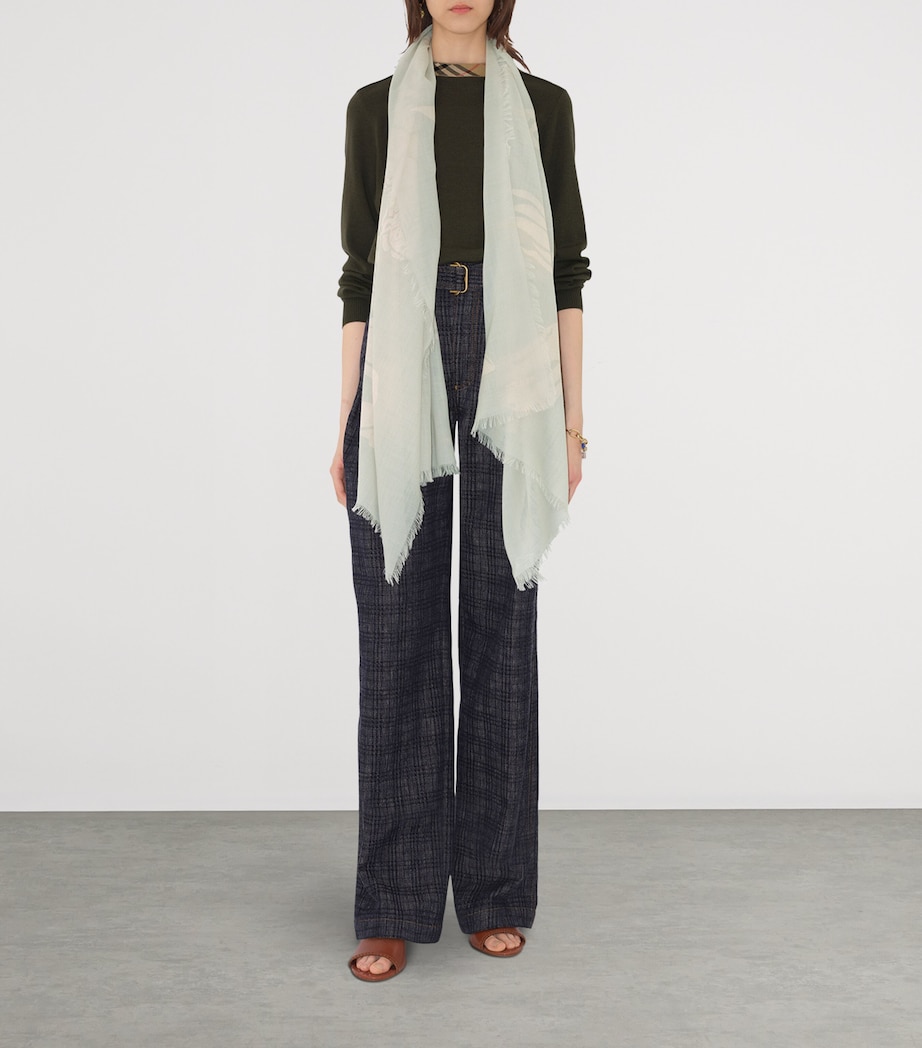 Wool Wide EKD Scarf MITTEN GREY Image 3