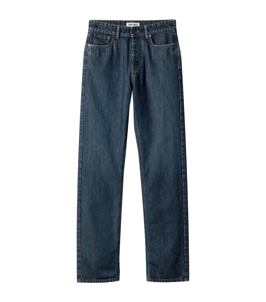 Miu Miu Womens Straight Jeans Image 1