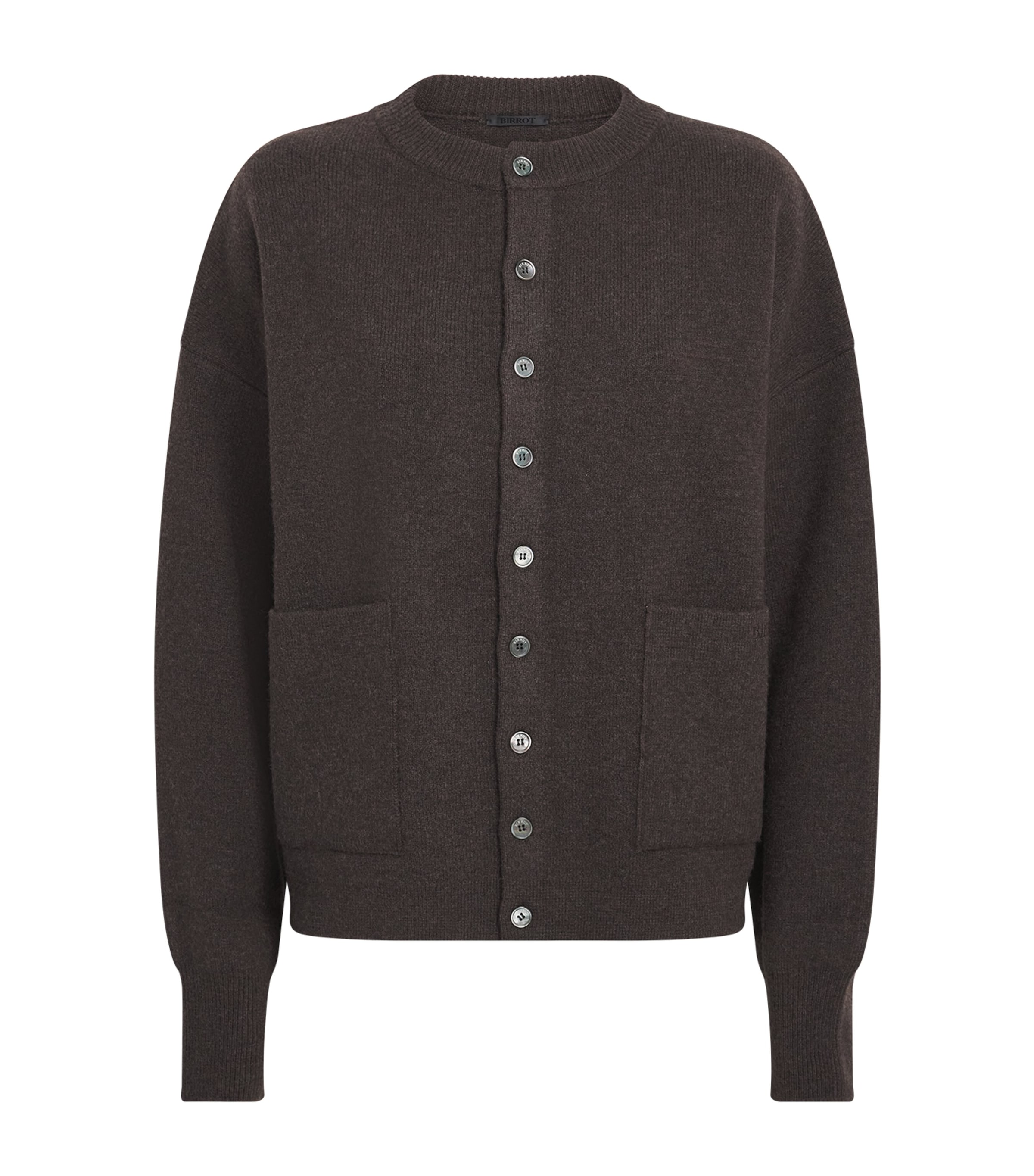 Birrot Merino Wool Cardigan In Brown