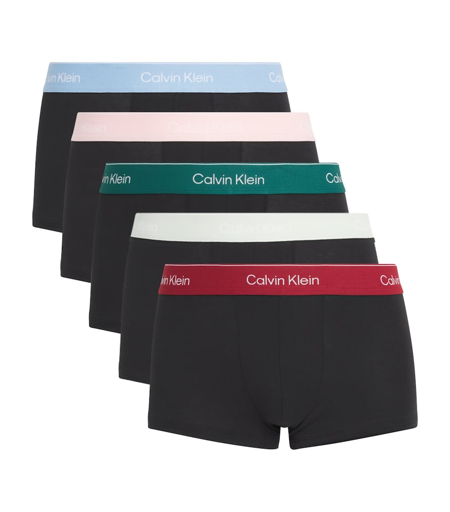 Stretch-Cotton Low-Rise Trunks (Pack of 5) 2WHBLACK Image 1