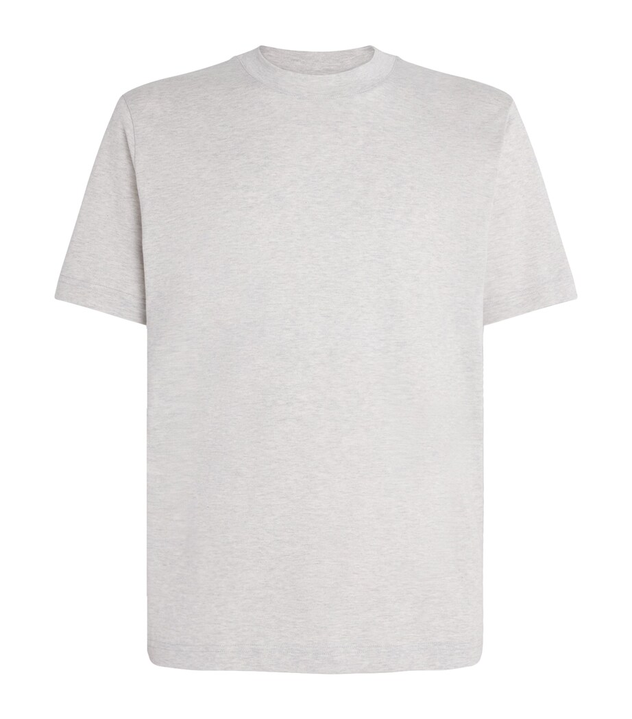 Eleventy Mens Cotton T-Shirt Grigio Chiaro Image 1