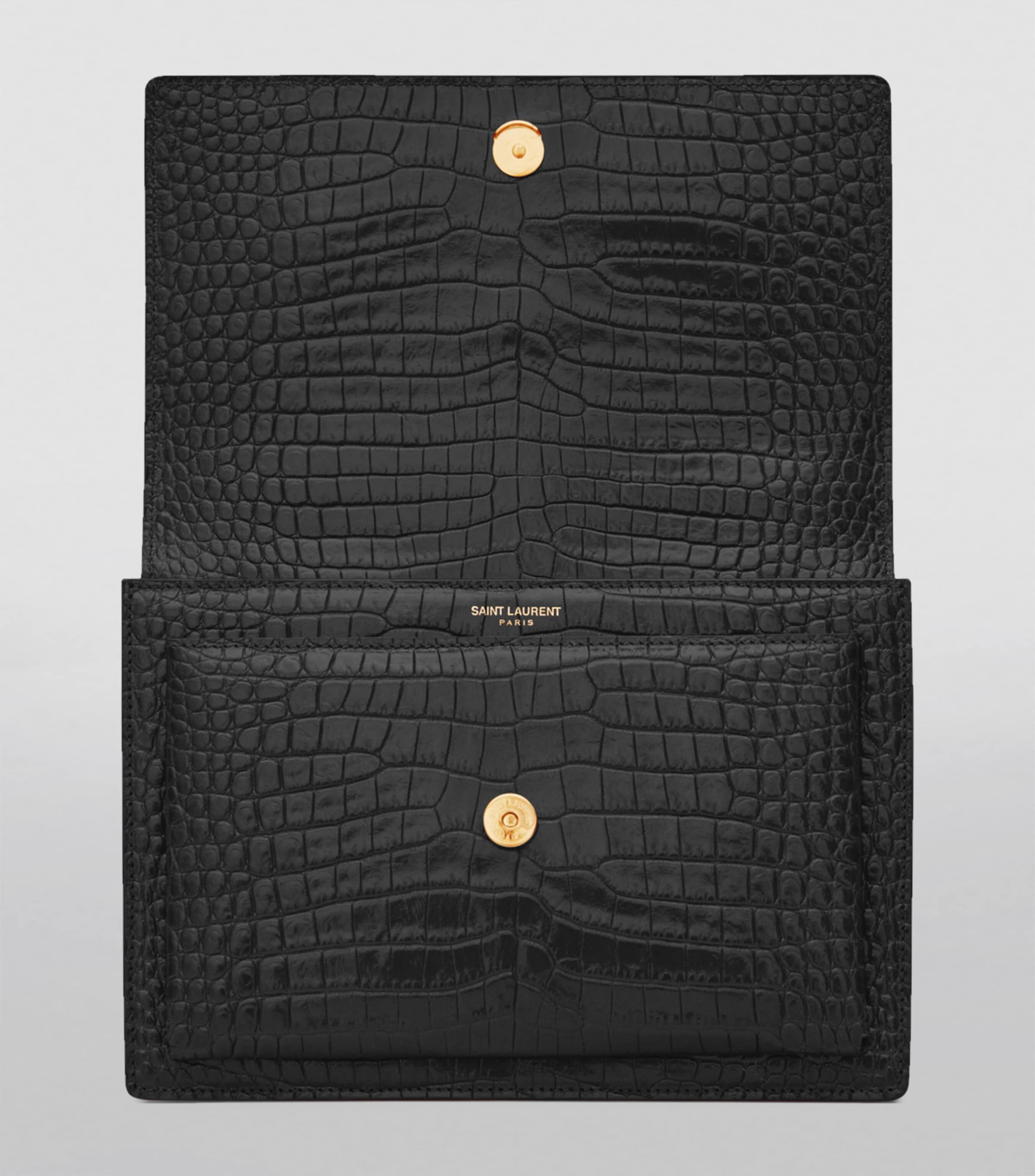 Medium Sunset Croc-Embossed Shoulder Bag 1000 Image 3