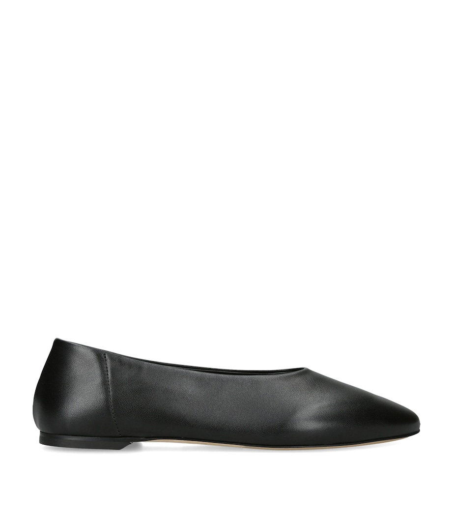 Toteme Leather Slip Ballet Flats Black Image 1