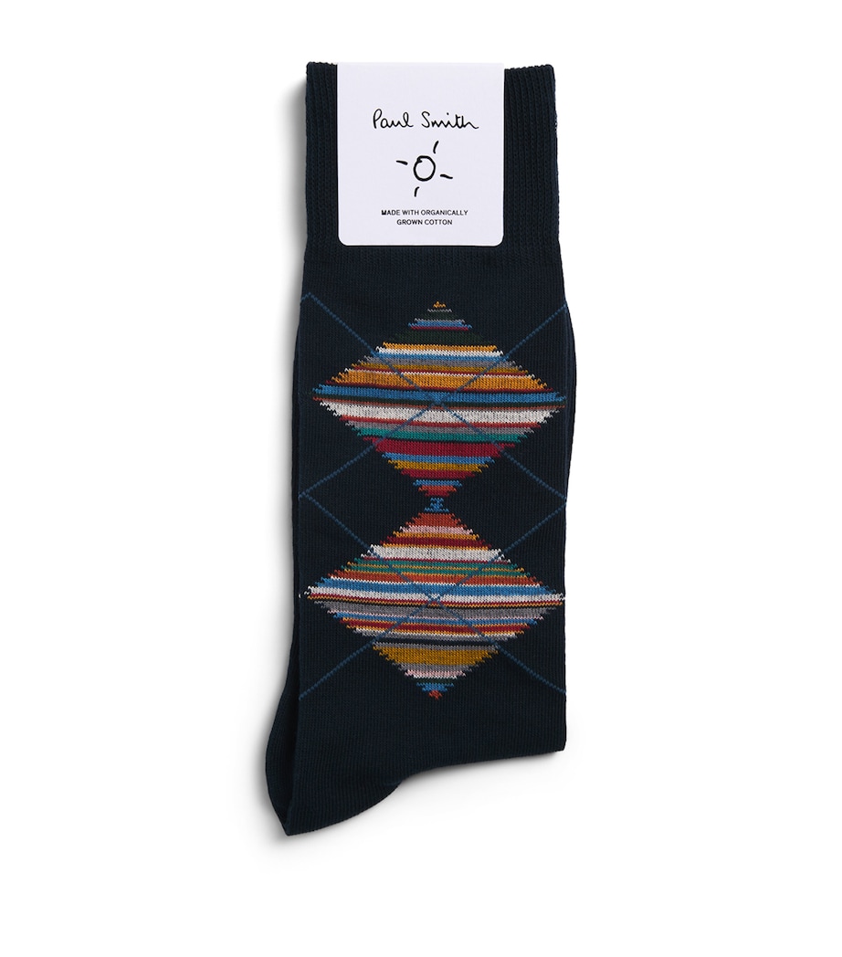 Paul Smith Mens Argyle Socks Blue Image 1