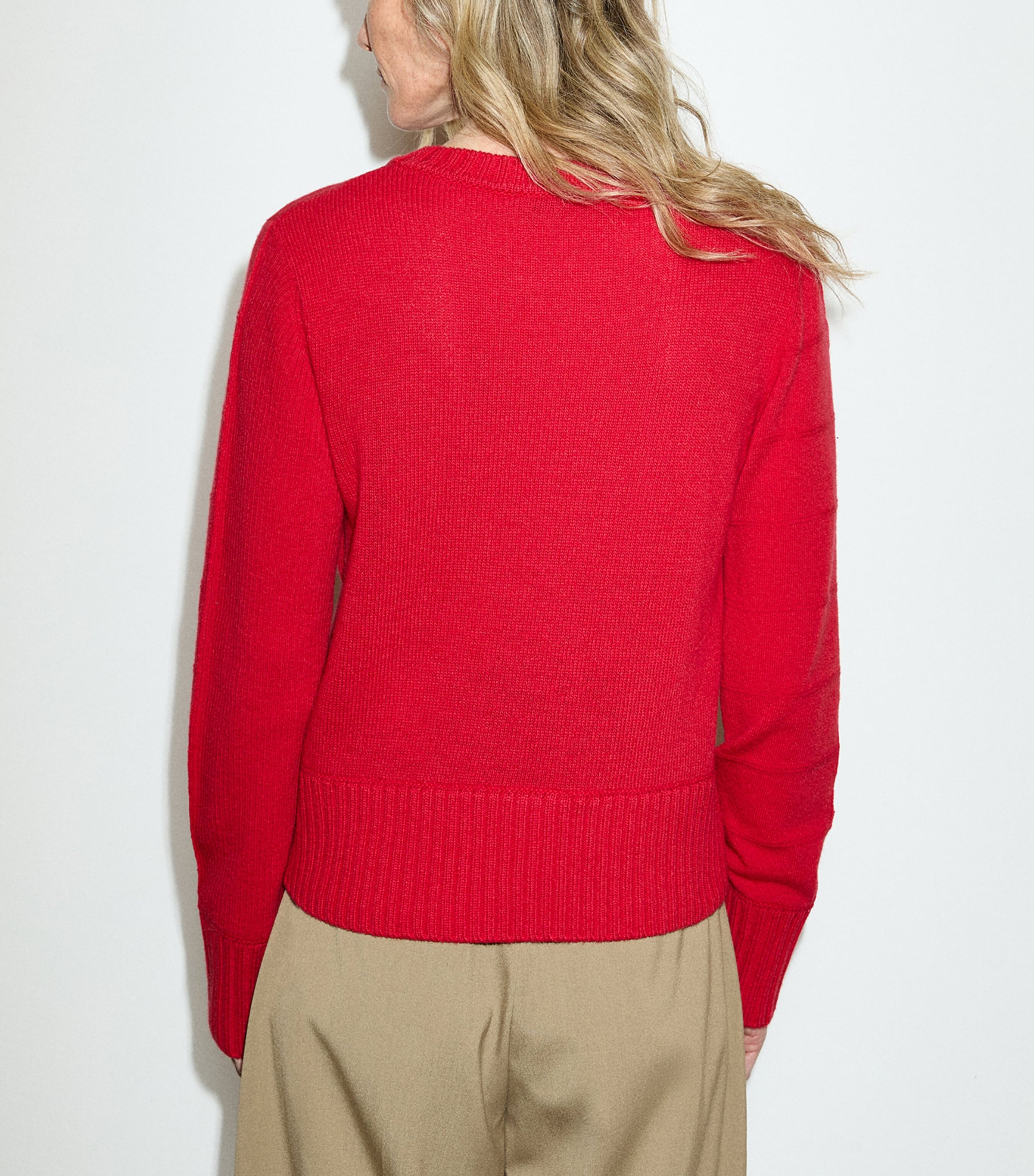 MAX&Co. Womens Virgin Wool Sweater Red Image 3