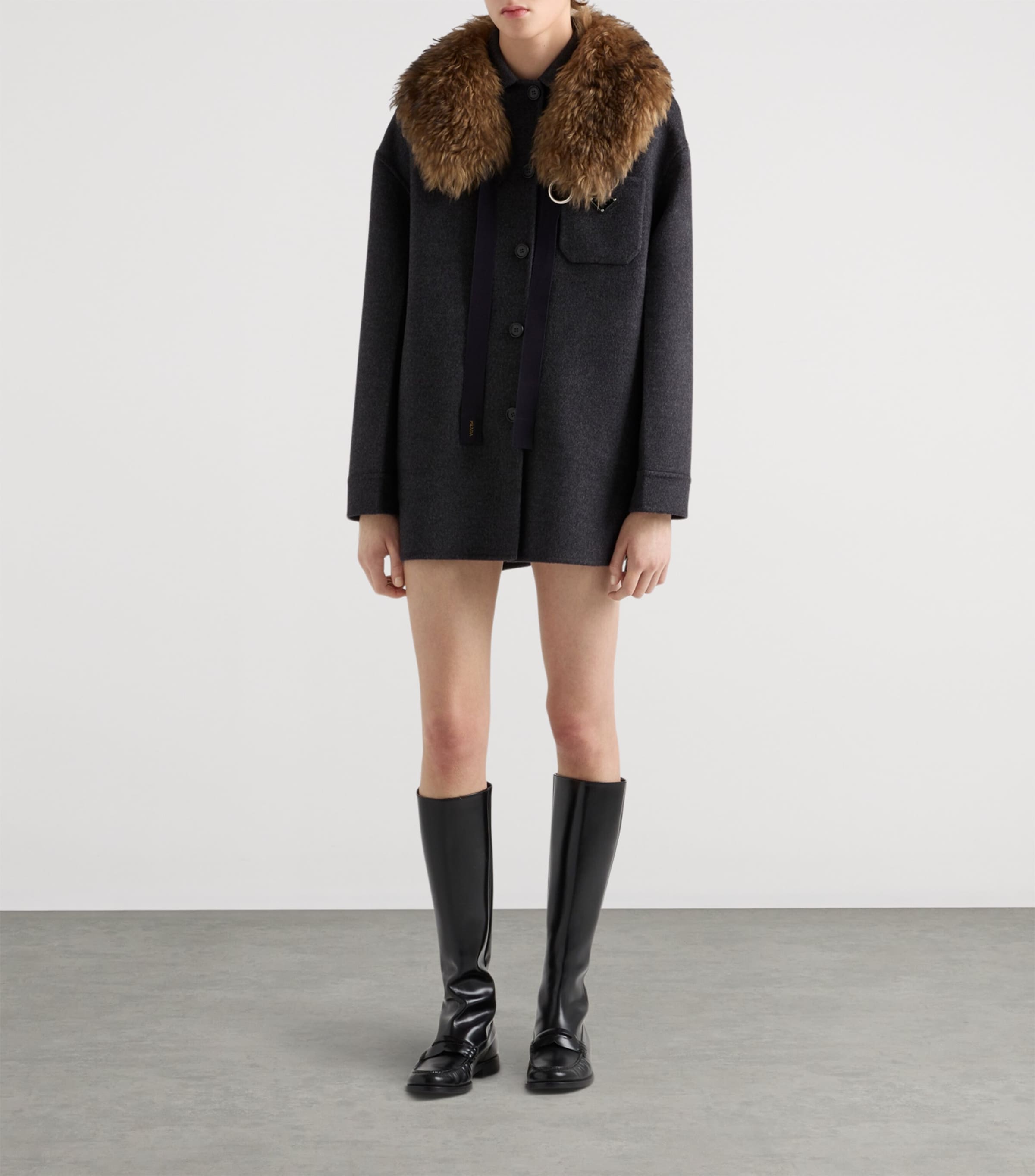 Wool-Cashmere Oversized Shirt F0480 Image 2