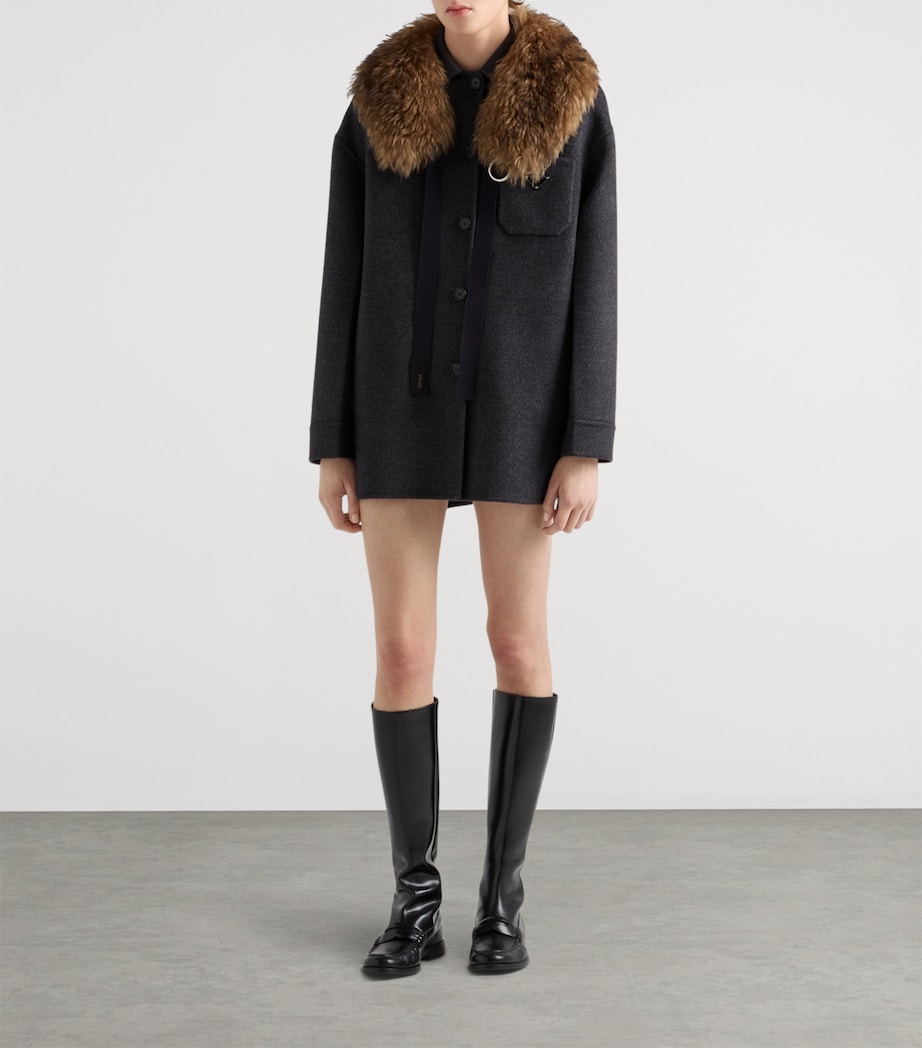 Wool-Cashmere Oversized Shirt F0480 Image 2