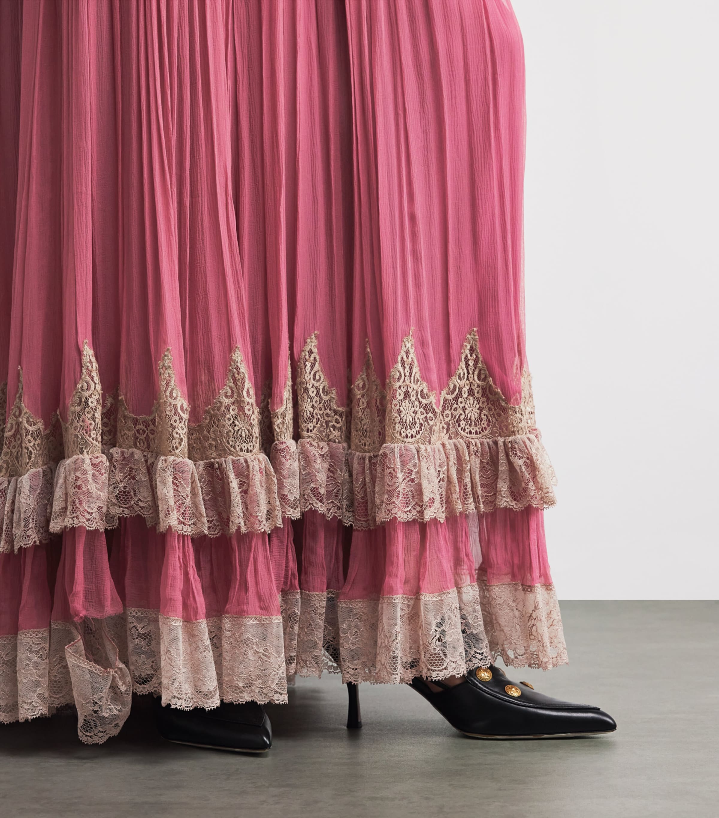 Puff-Sleeve Maxi Dress DIVINE RED Image 6