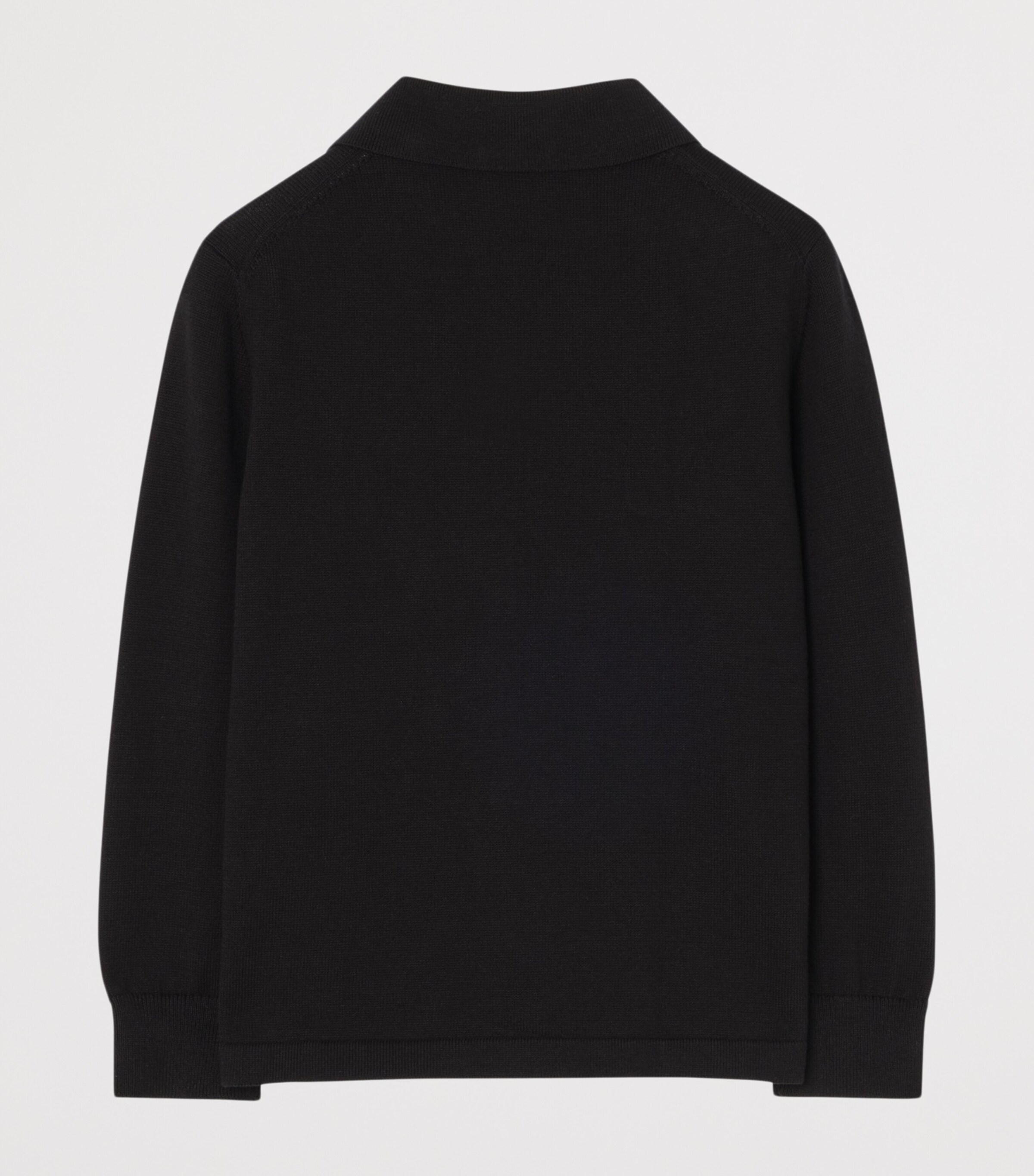 Burberry Kids Cotton EKD Polo Sweater (4-12 Years) Black Image 2