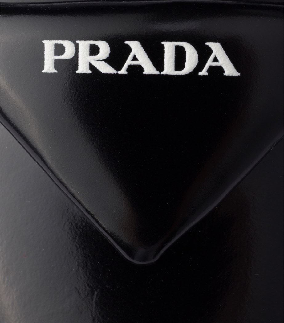 Prada Brushed Leather Slingback Ballet Flats 10 Black Image 6