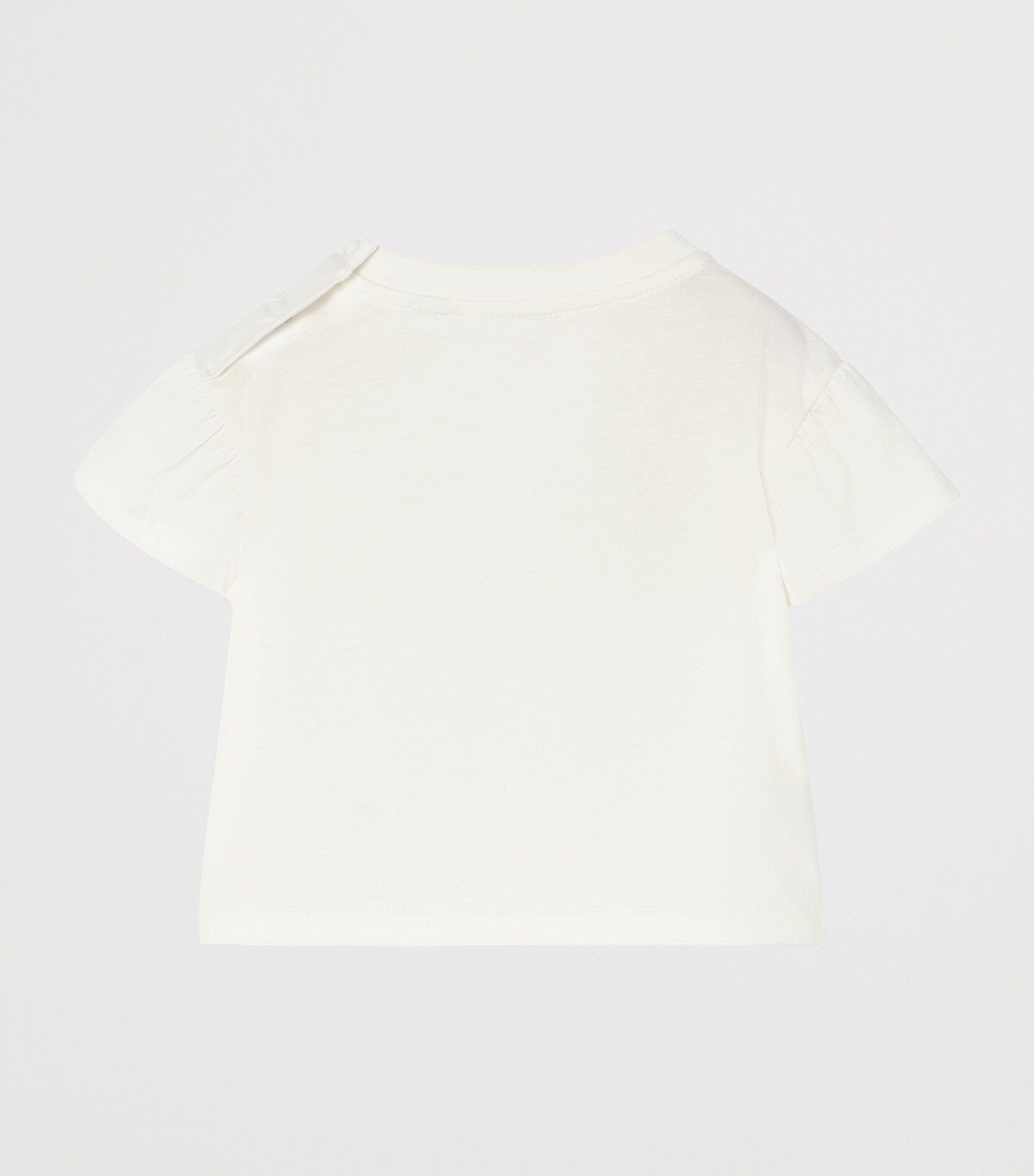 Burberry Kids Cotton Check Bow T-Shirt (6-36 Months) Chalk White Image 2