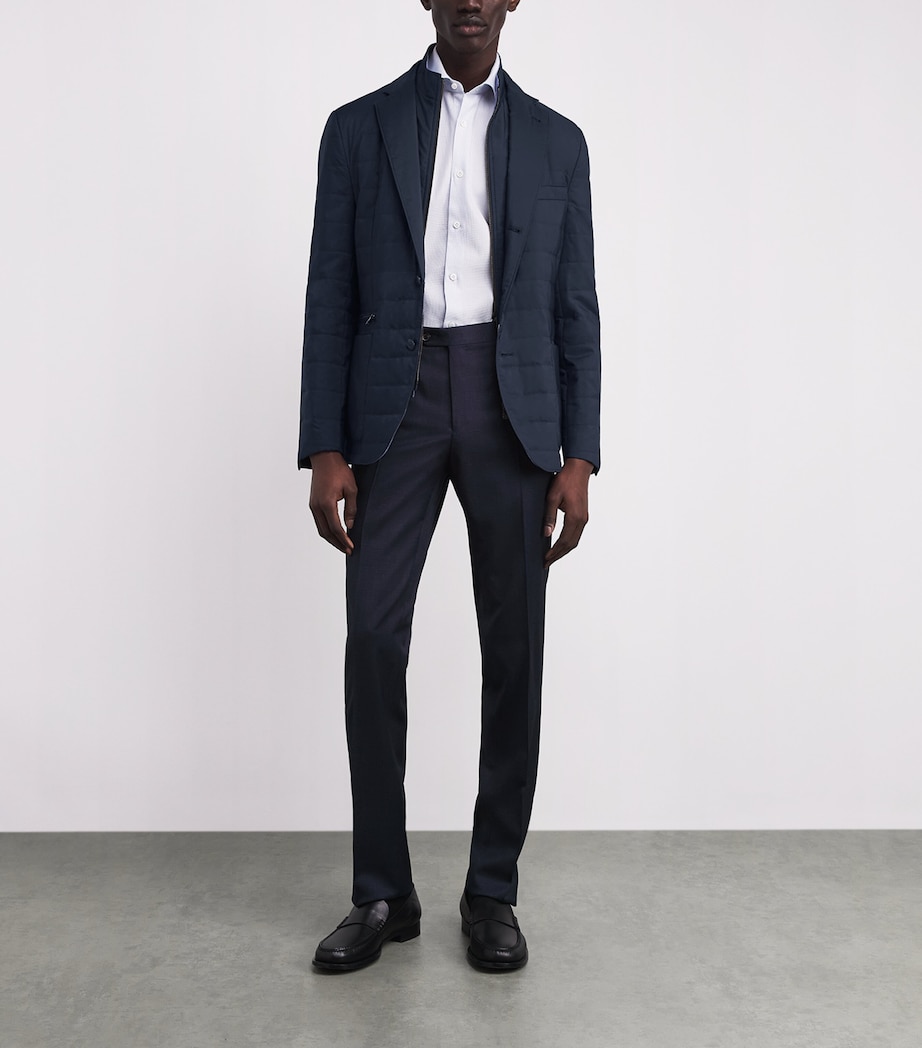 Technical Hybrid Blazer Jacket 001 NAVY BLUE Image 2