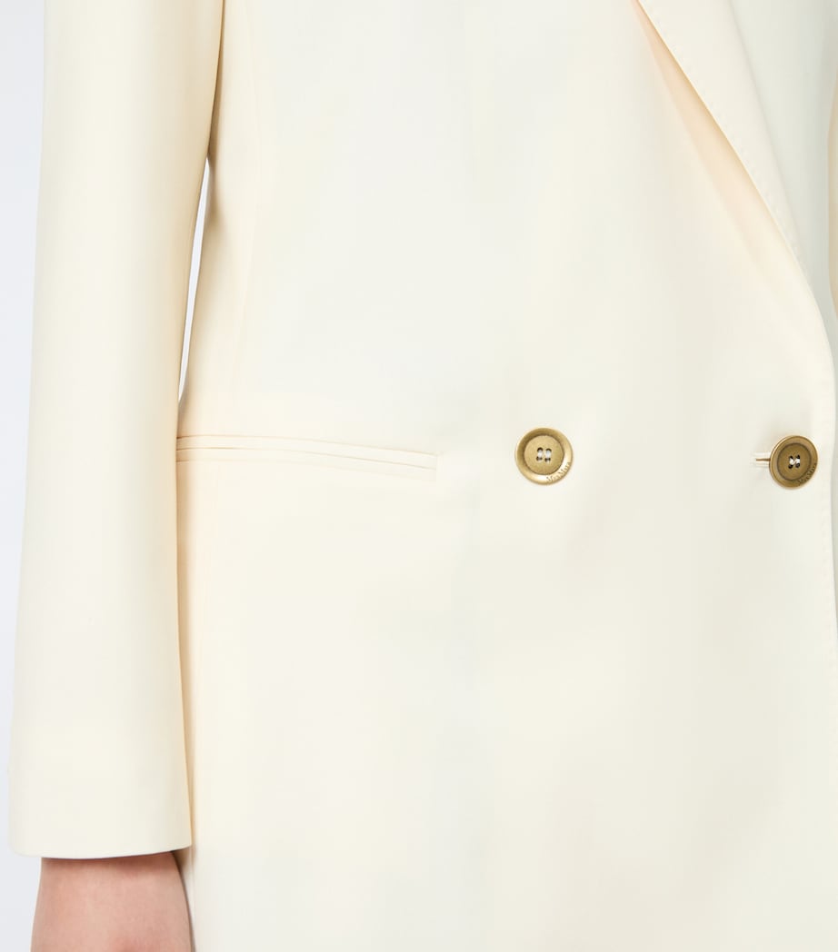 Max Mara Womens Virgin Wool Blazer Ivory Image 5
