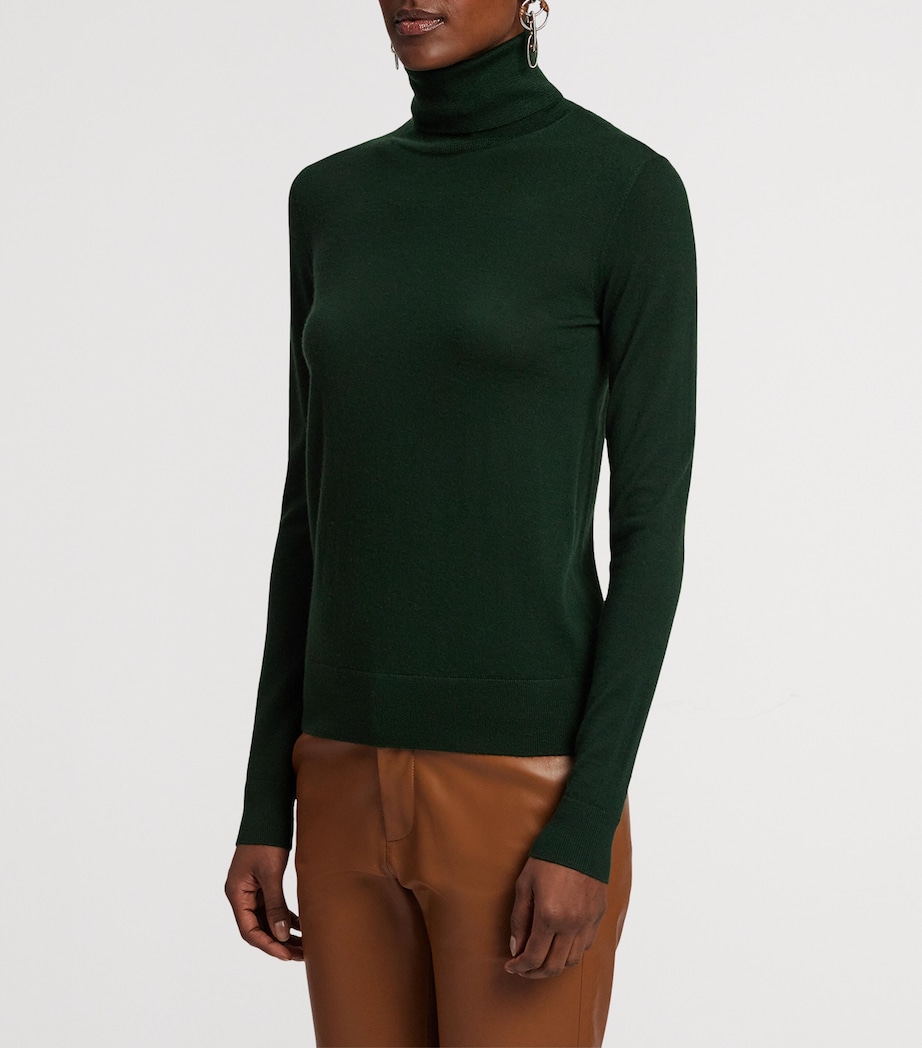 Cashmere Rollneck Sweater DARK RACING GREEN Image 6