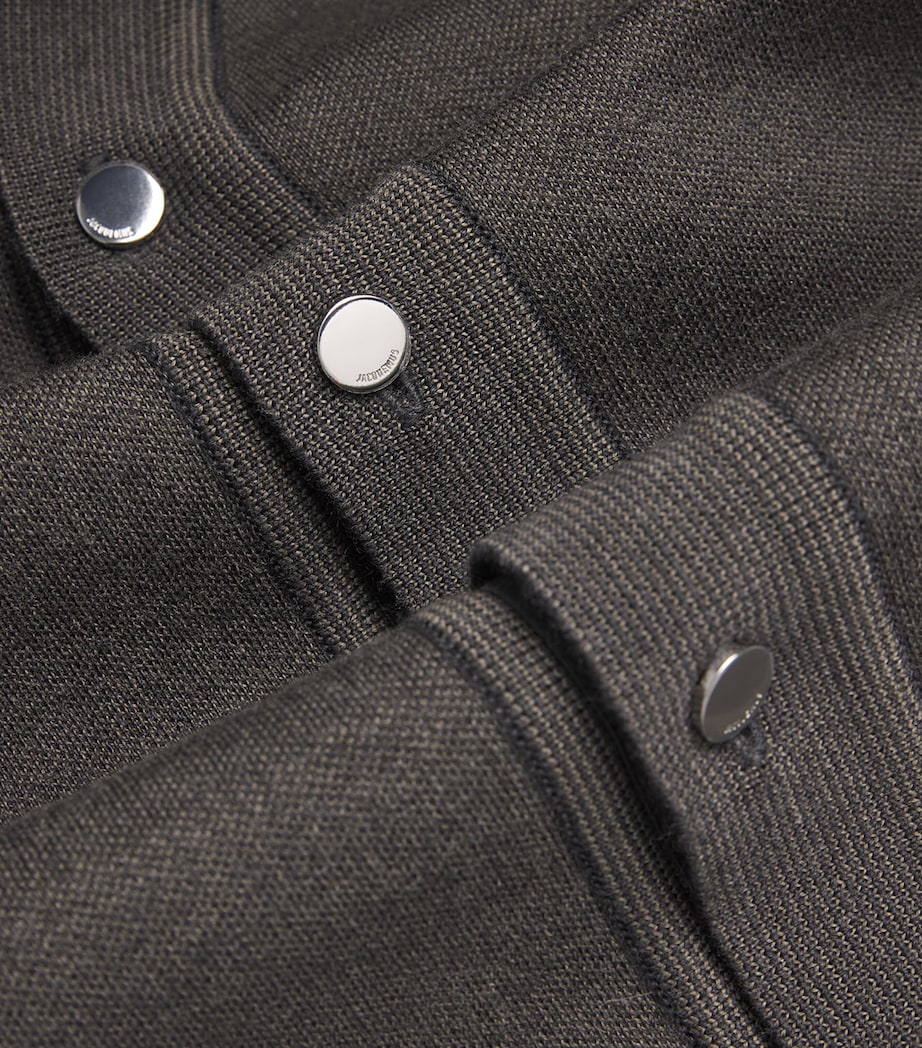 Merino-Blend Doppio Cardigan 055-MULTI-KHAKI Image 5