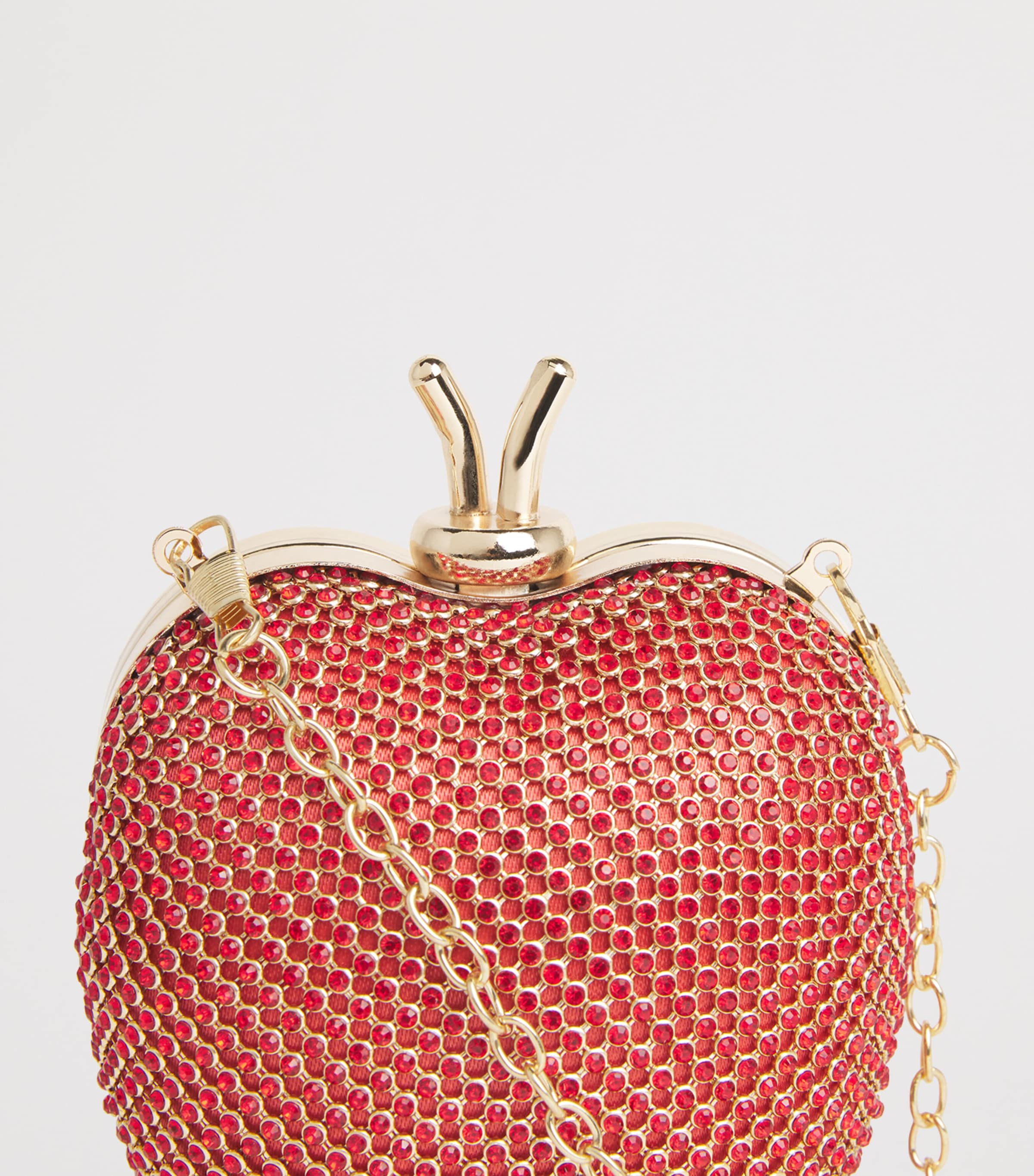 David Charles Diamanté Apple Clutch Bag D Red Image 4