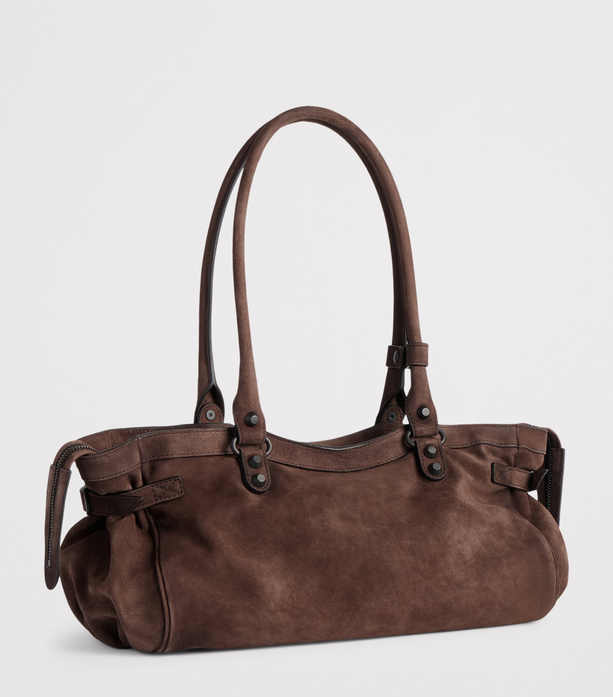 Balenciaga Brown Suede Le City East West Shoulder Bag | Harrods ZA