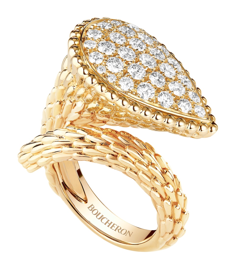 Yellow Gold and Diamond Serpent Bohème Ring