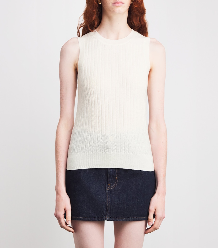 Wool Jerrel Sweater Vest W0006 IVORY Image 3