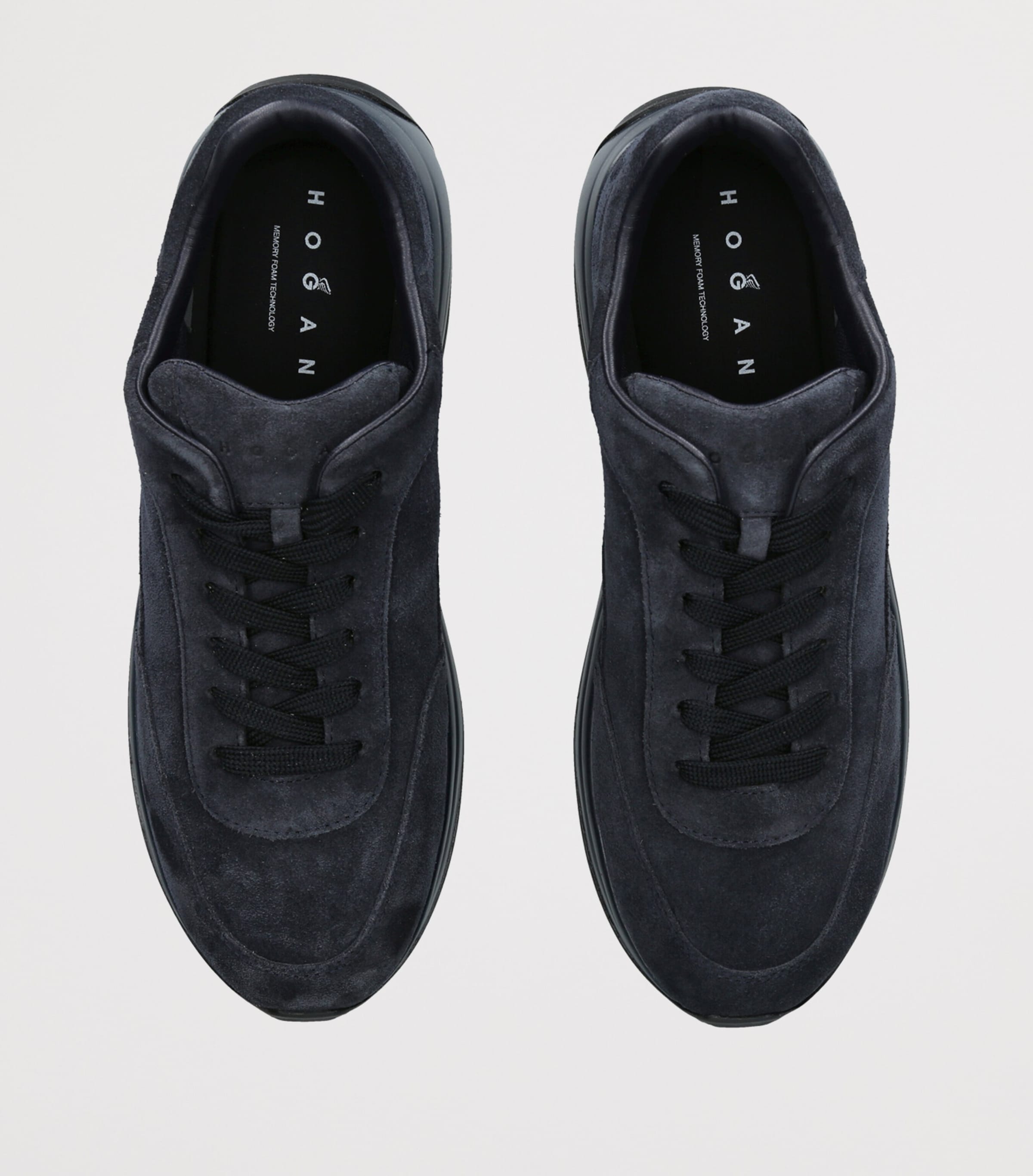 Hogan Suede H719 Allacciato Sneakers Navy Image 3