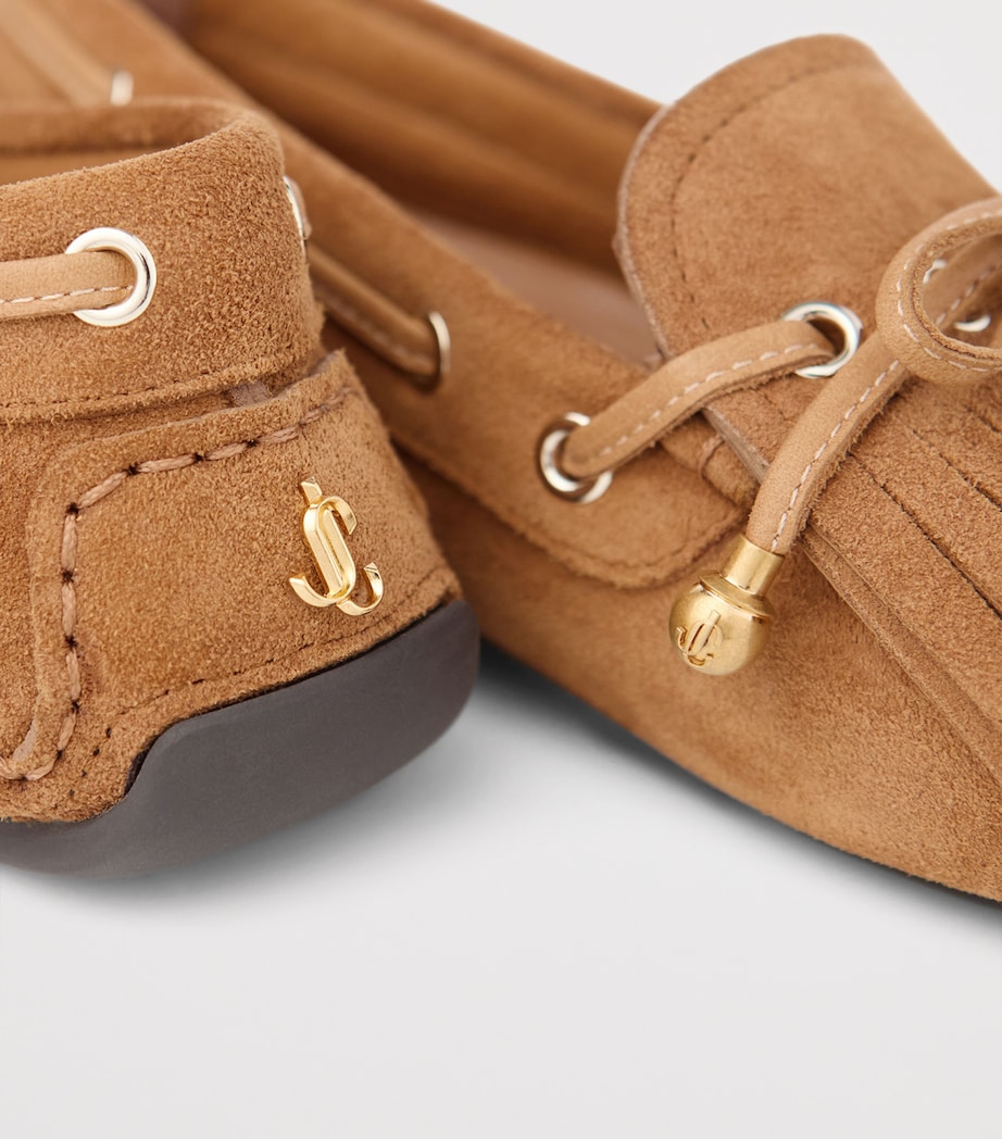 Manon Flat Suede Loafers TOFFEE/GOLD Image 2