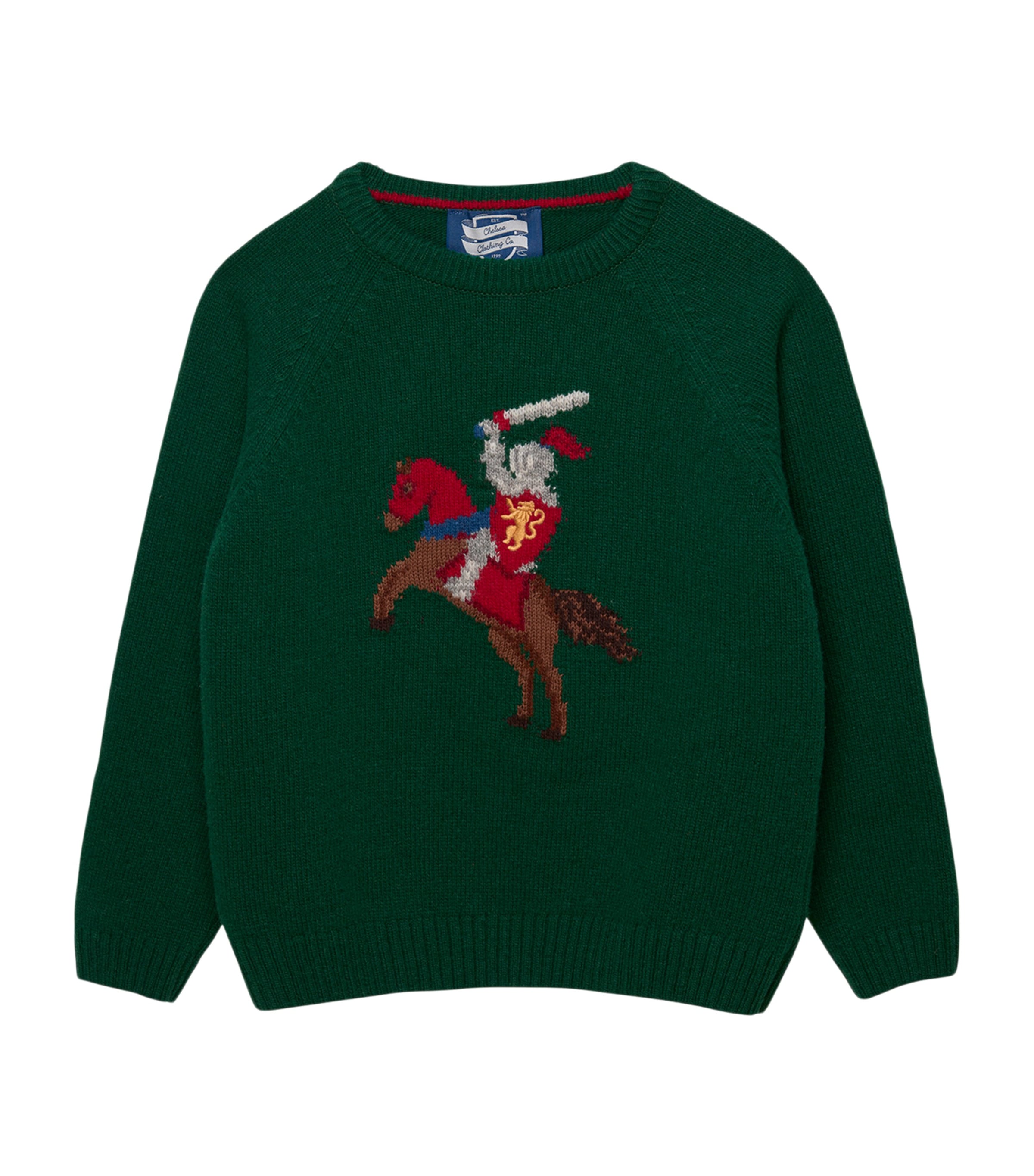 Trotters Wool-blend Lancelot Knight Sweater In Green