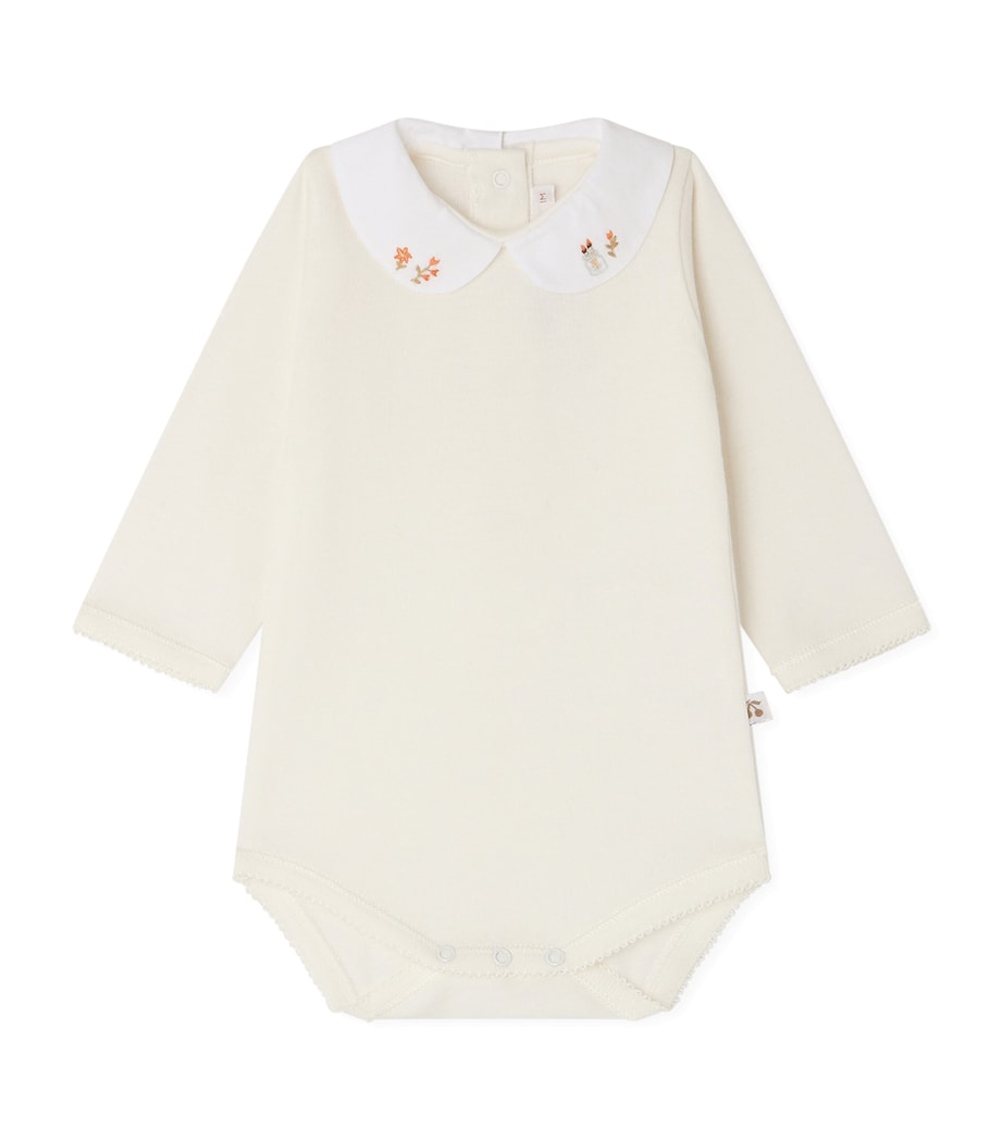 Bonpoint Cotton Collared Bodysuit (1-24 Months) Blanc Lait Image 1