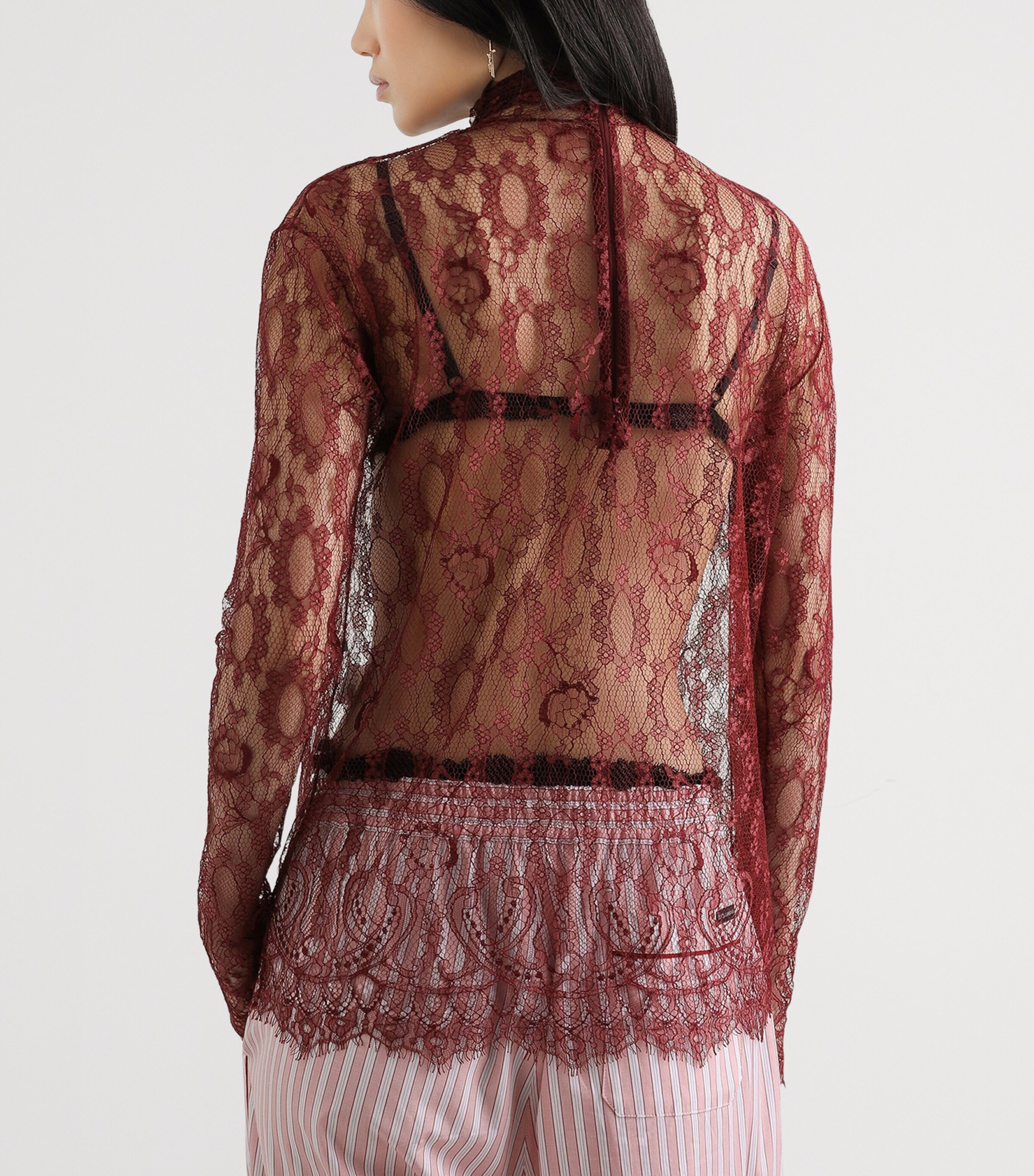 Dolce&Gabbana Womens Chantilly Lace Top Bord Image 5