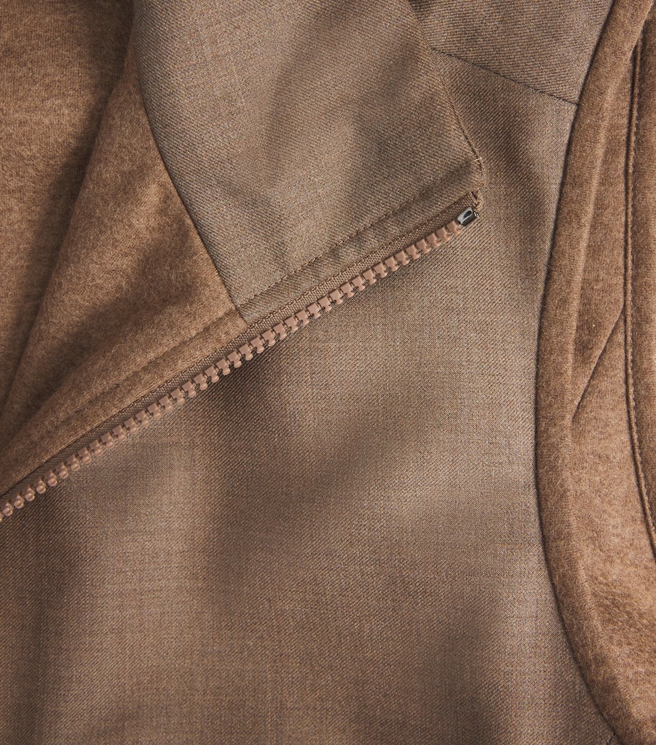 Sease Mens Virgin Wool-Cashmere Explorer Gilet Hazelnut Image 7