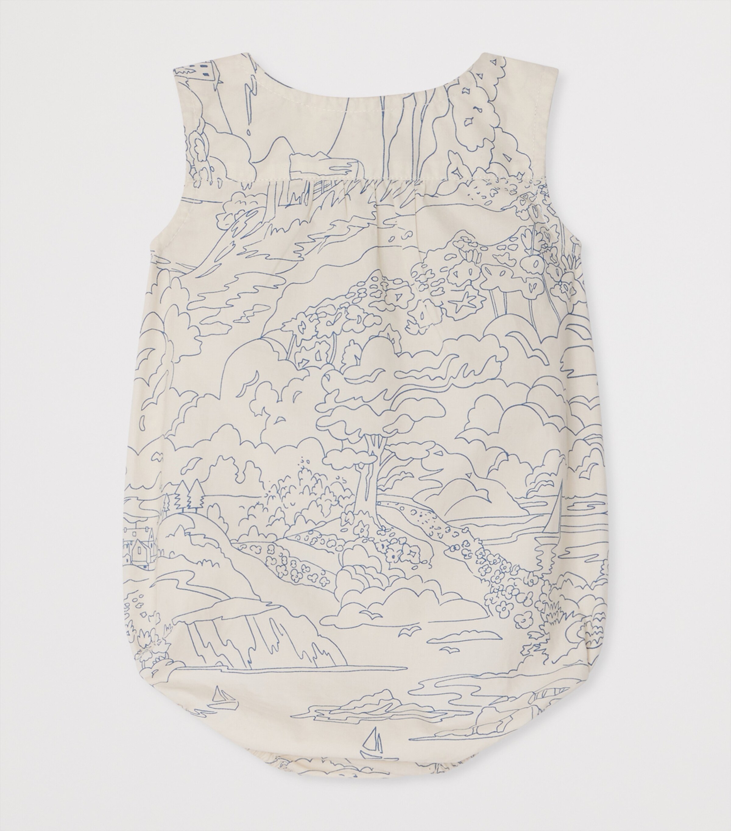Bonpoint Cotton Printed Bodysuit  (1-18 Months) Imp Encre Image 2