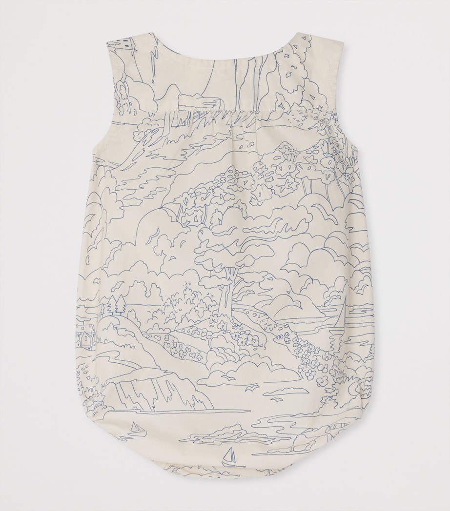 Bonpoint Cotton Printed Bodysuit (1-18 Months) Imp Encre Image 2